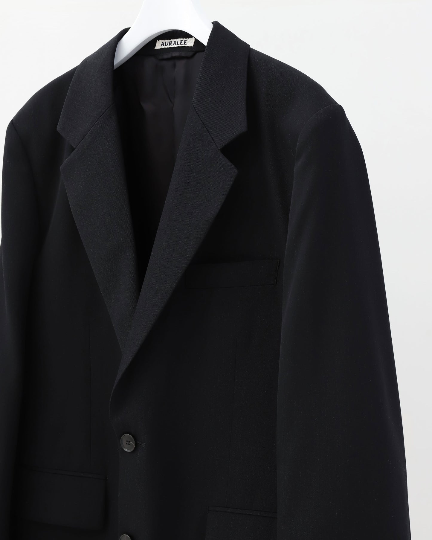 LIGHT WOOL MAX GABARDINE JACKET TOP BLACK