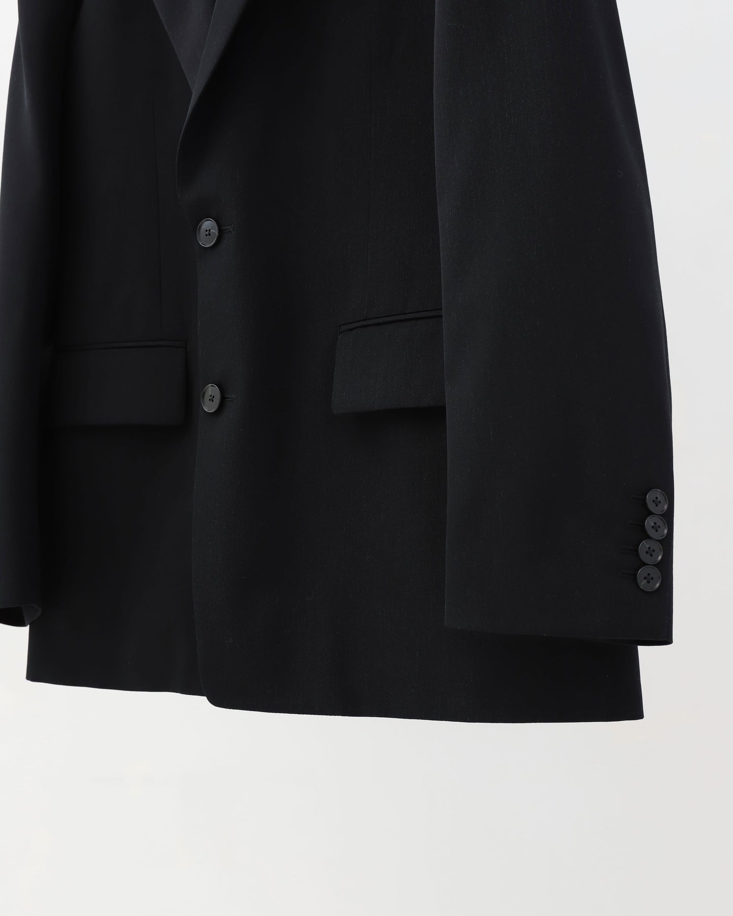 LIGHT WOOL MAX GABARDINE JACKET TOP BLACK