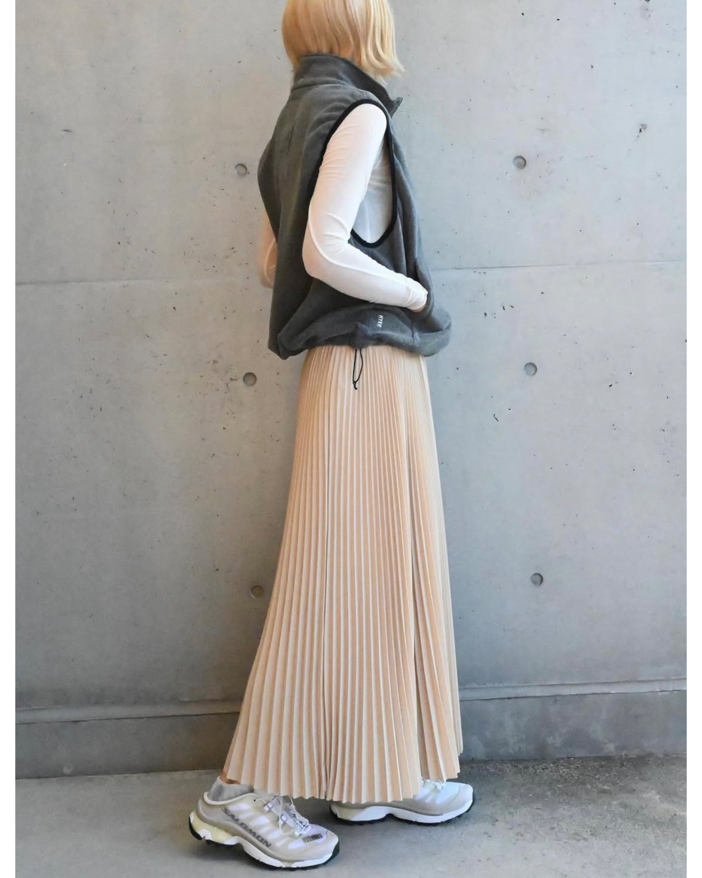 TAFFETA PLEATED SKIRT 14164