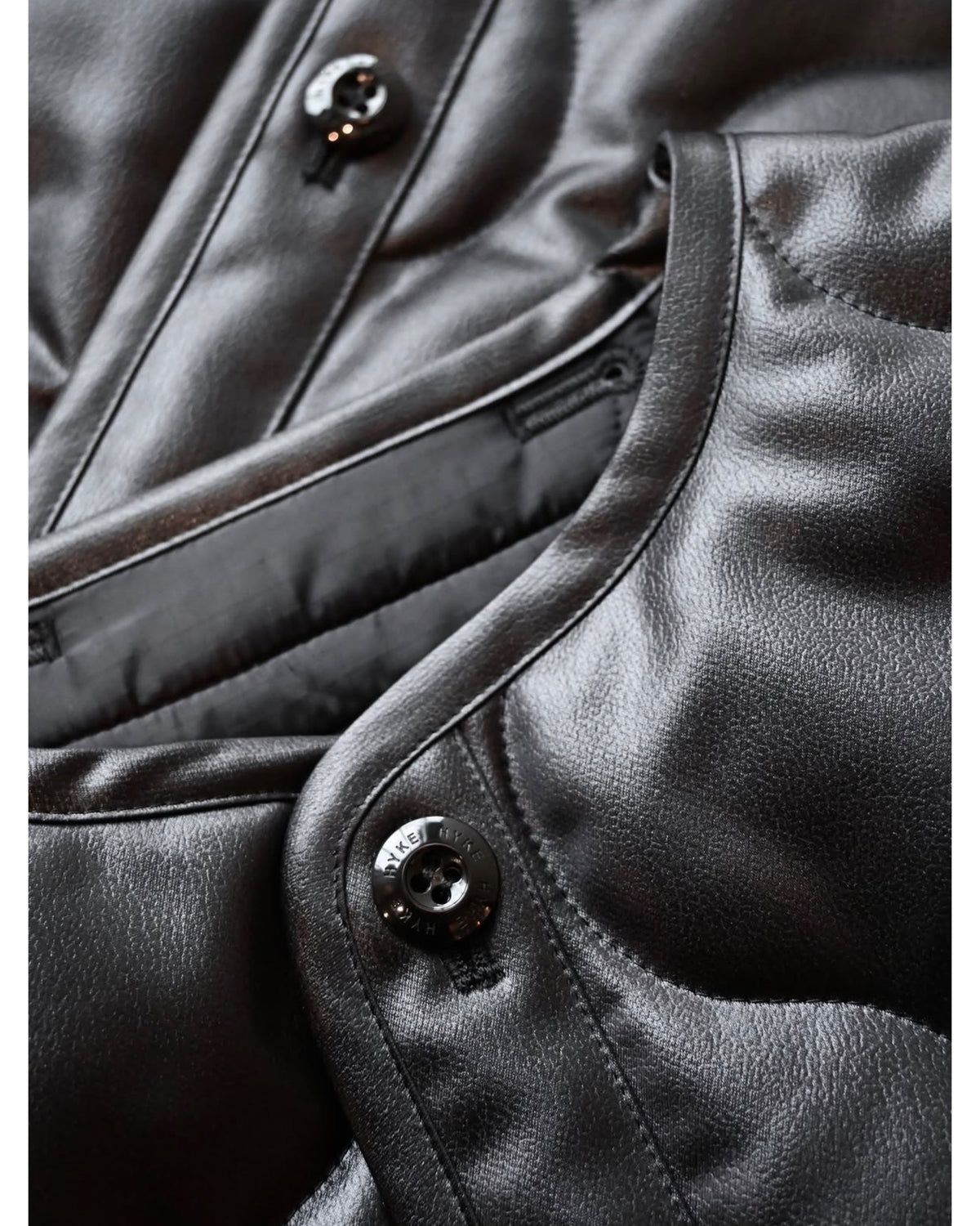 FAUX LEATHER QUILTED JACKET 17604