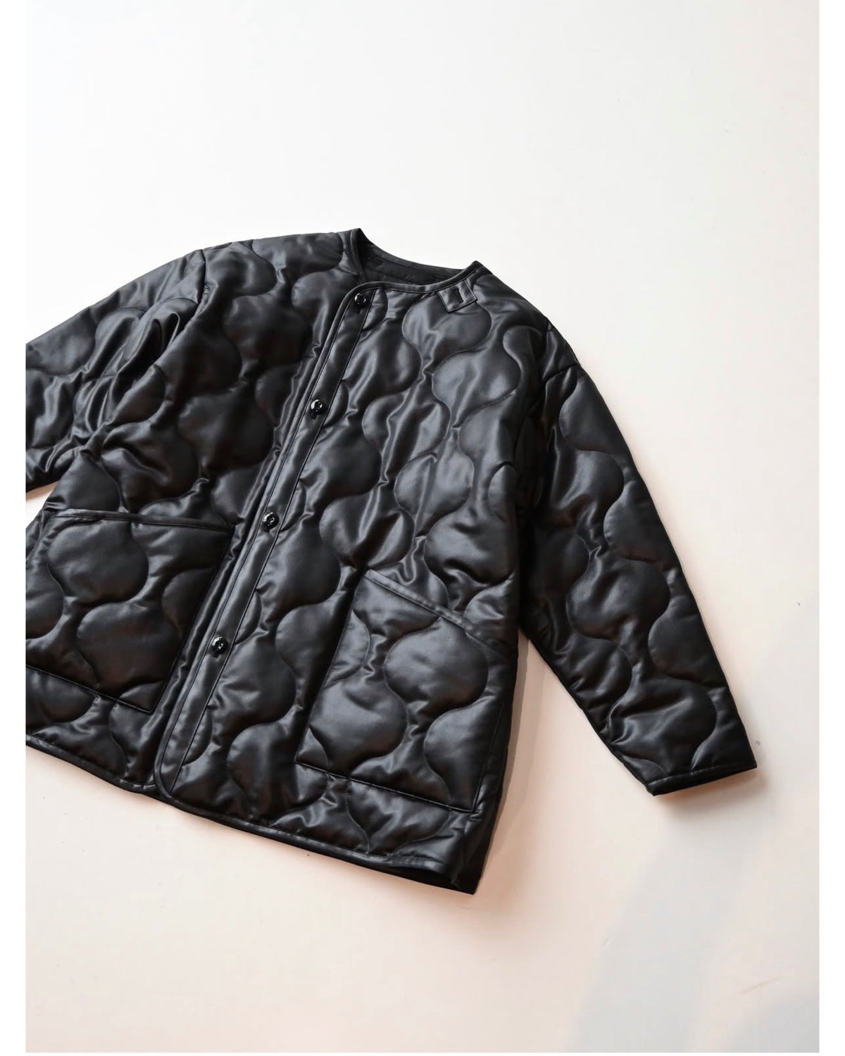 FAUX LEATHER QUILTED JACKET 17604