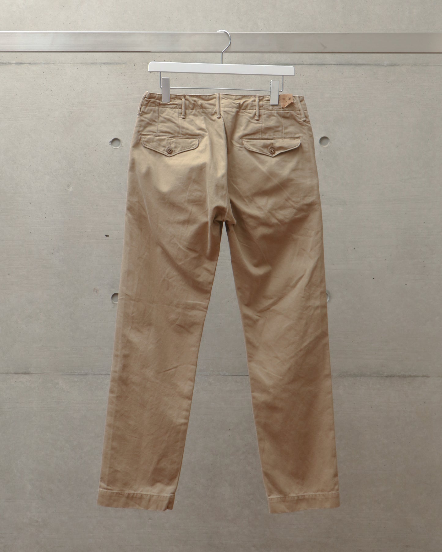 OFFICER'S-FLAT-PANT-CTN PIECE DYE TWILL