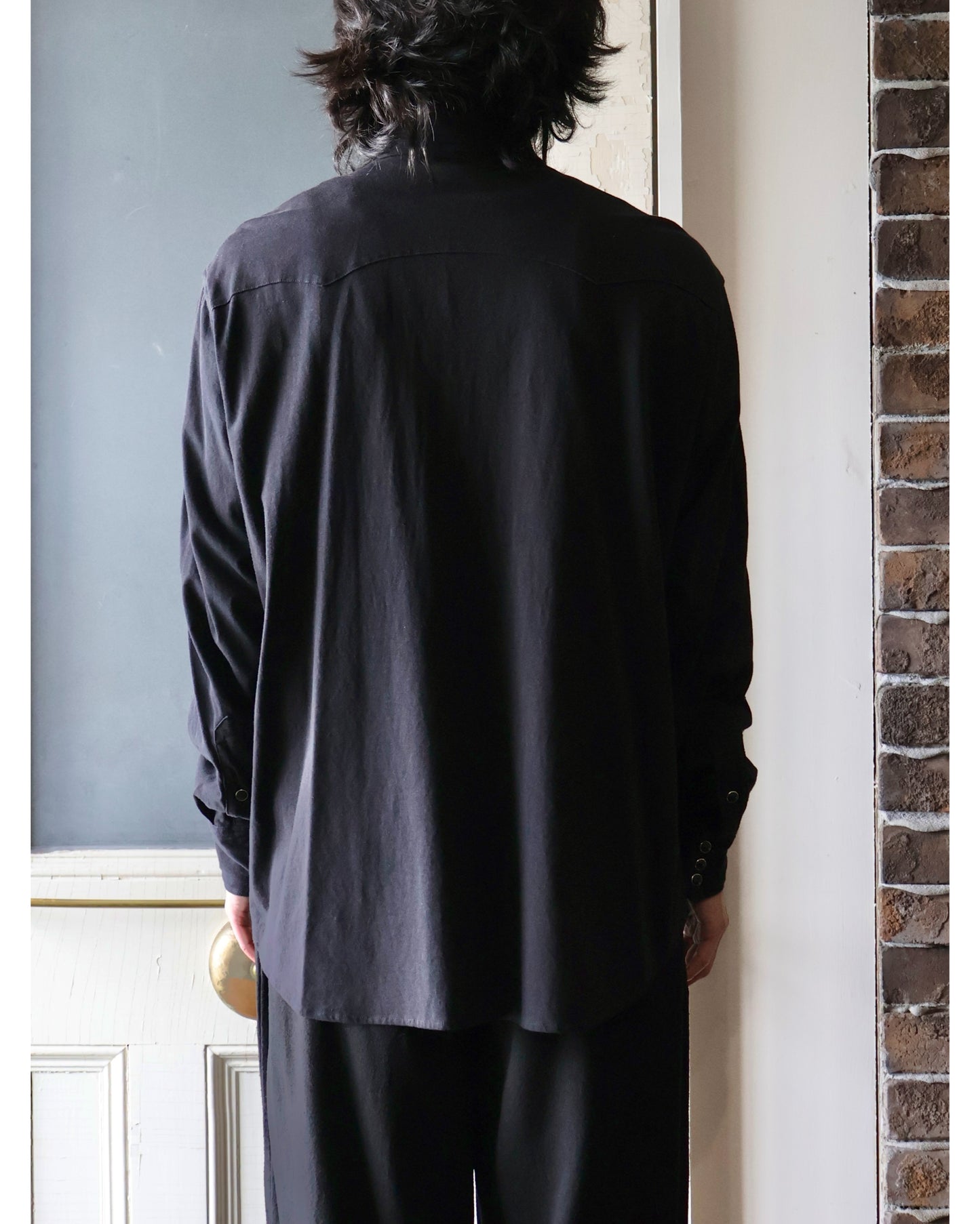 ジャージ ウエスタンシャツ BLACK