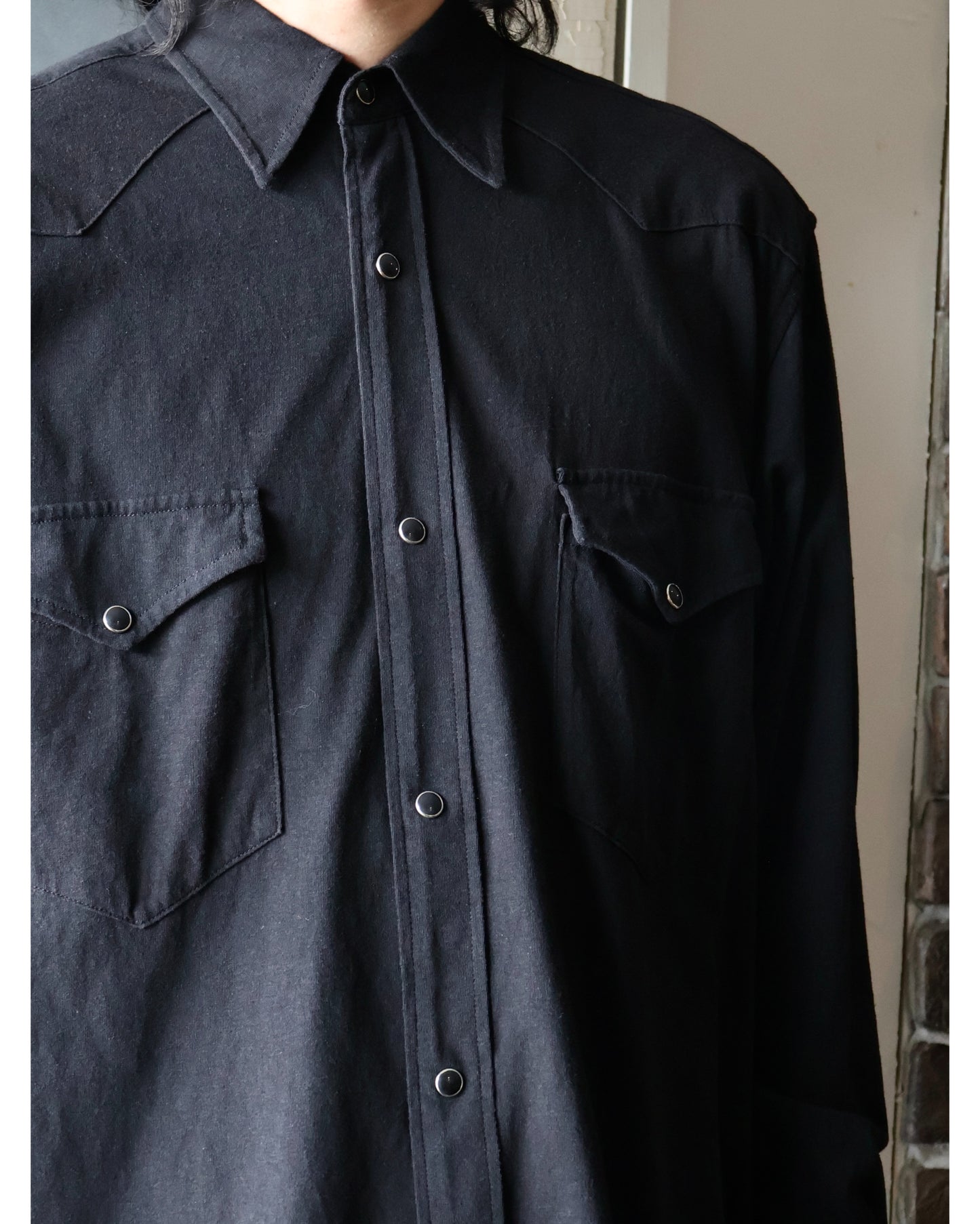 ジャージ ウエスタンシャツ BLACK