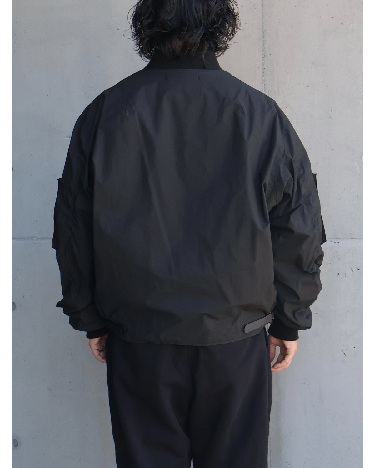 コットンナイロン ミリタリーブルゾン BLACK