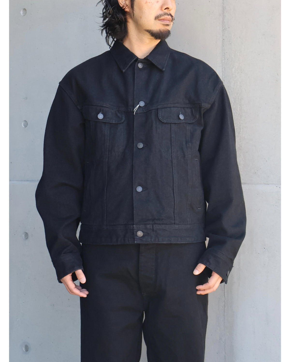ブラックデニム ジャケット BLACK