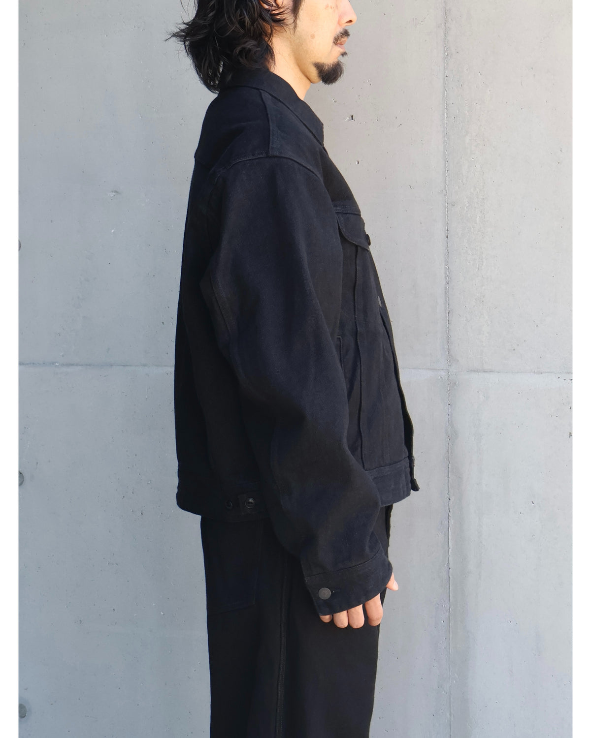 ブラックデニム ジャケット BLACK