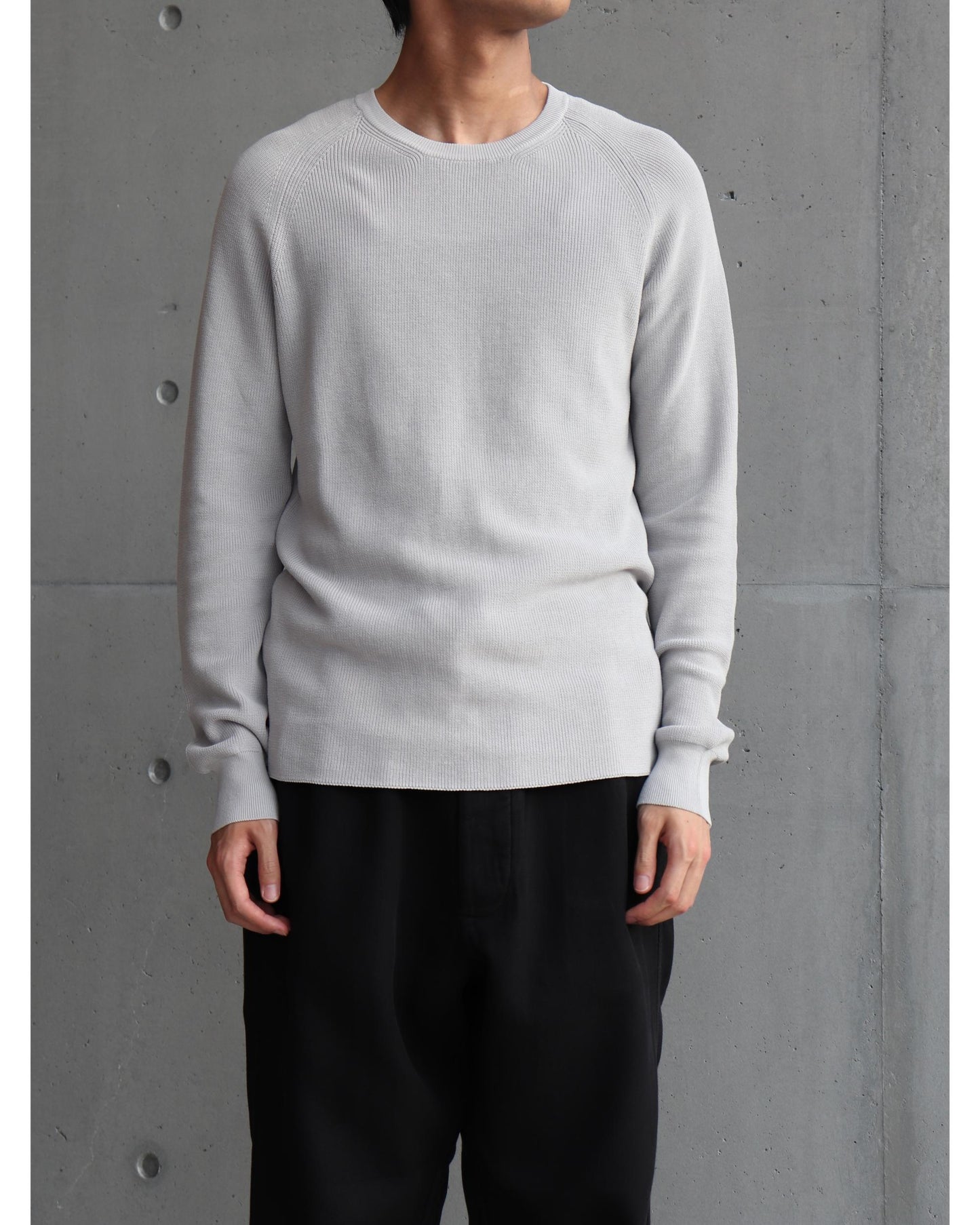 RIB STITCH SWEATER - CREPE SUDAN