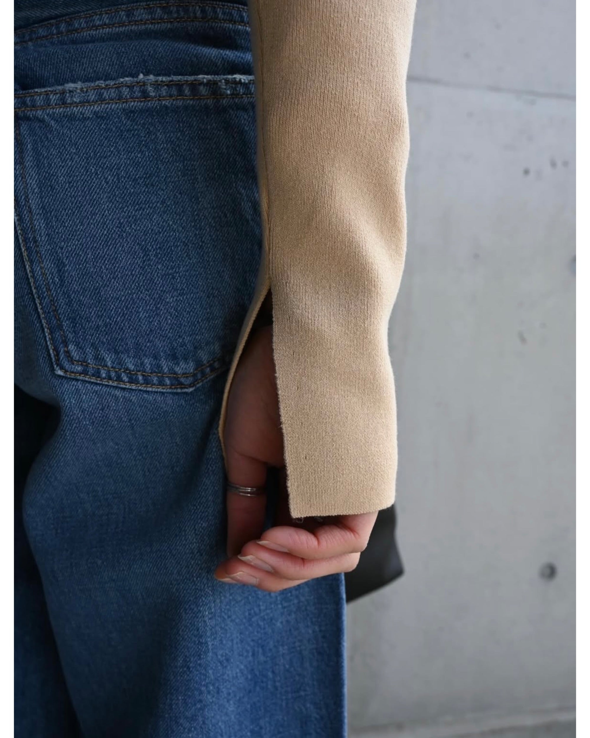 カットソー(長袖/七分) CLANE SHOULDER PADS KNIT TOPS CLANE(クラネ)｜SHOULDER PADS KNIT TOPS ニット/セーター/IVORY の