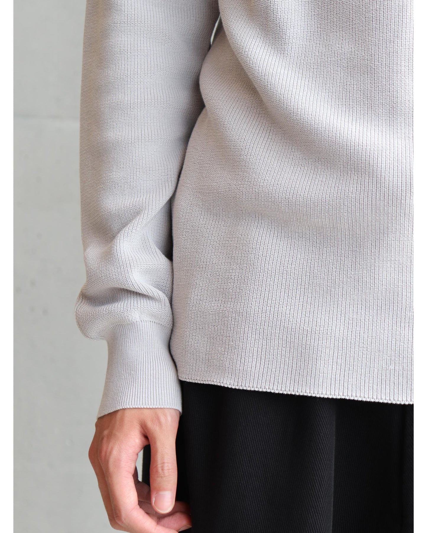 RIB STITCH SWEATER - CREPE SUDAN