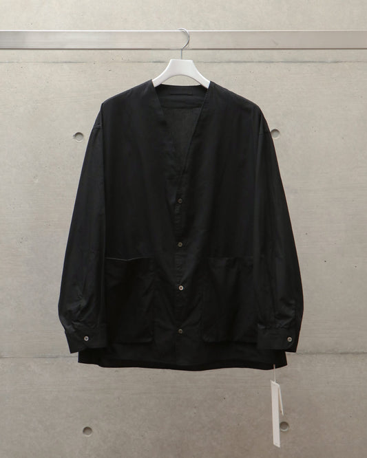 Chambray Cardigan Shirt BLACK