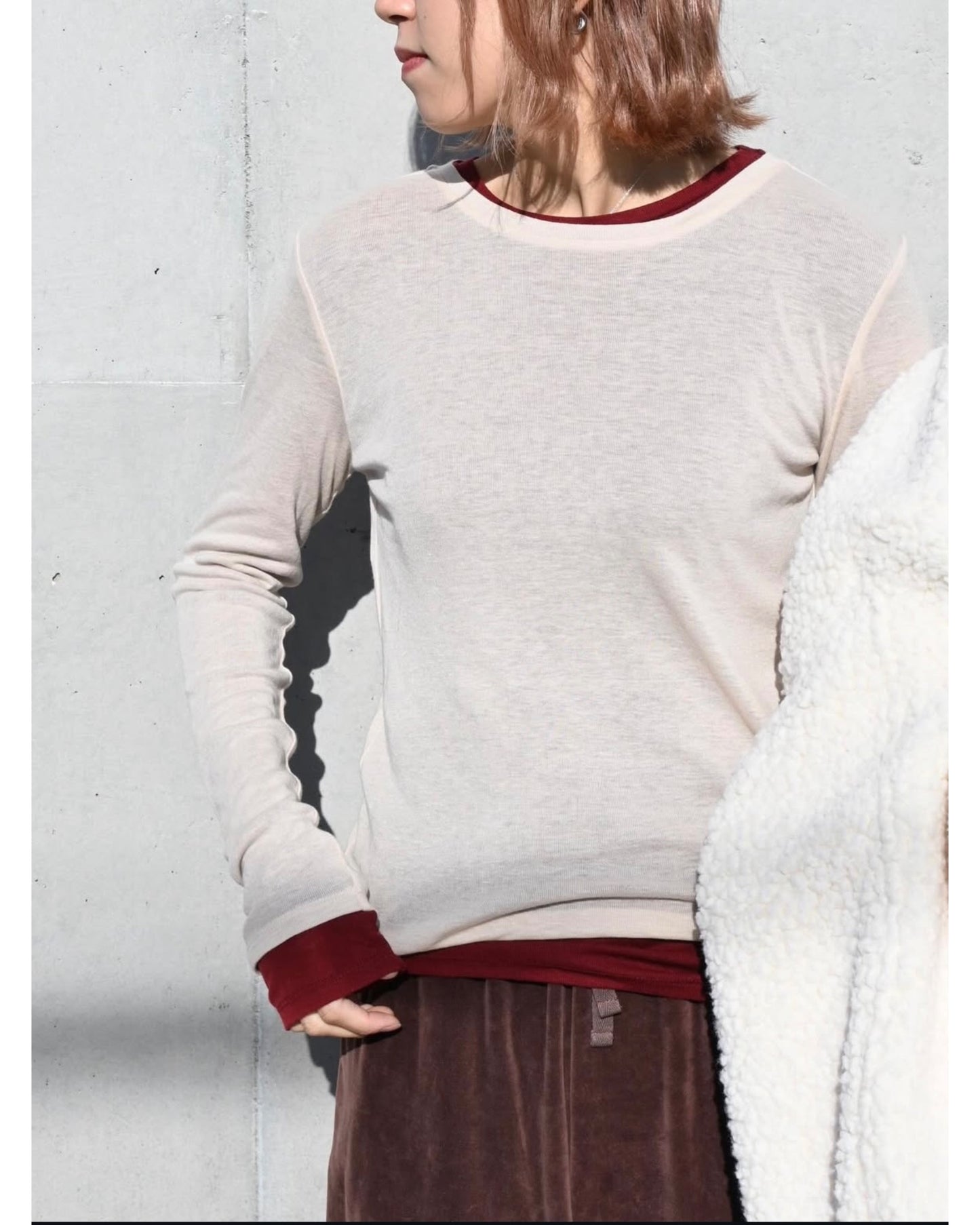 SHEER LAYERED CUT TOPS