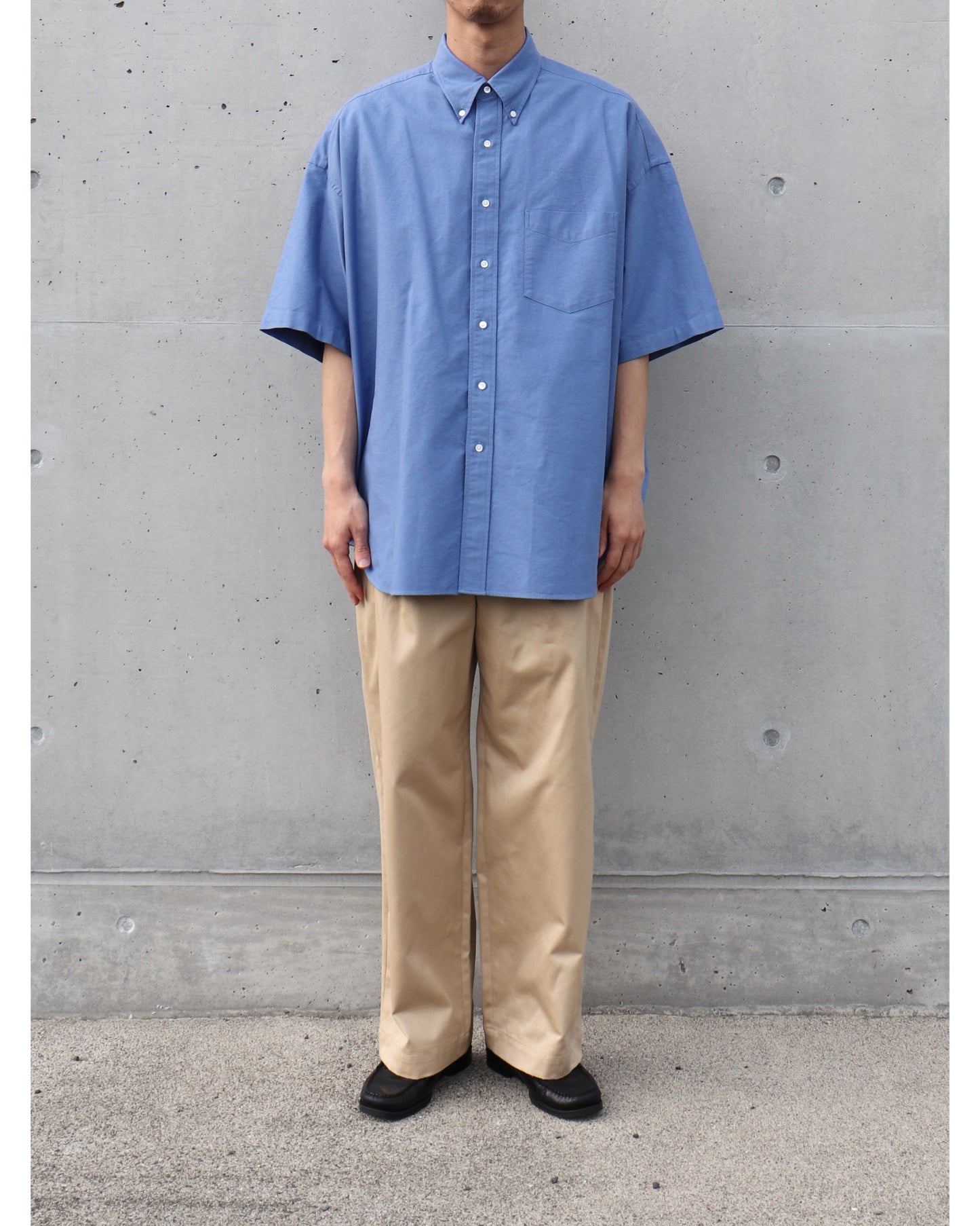 Oxford S/S Oversized B.D Shirt SAX