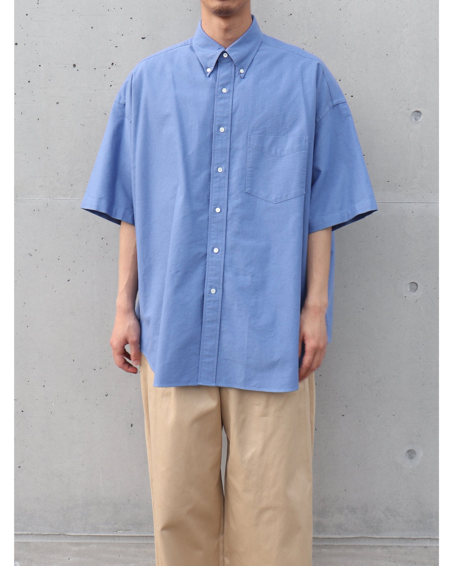 Oxford S/S Oversized B.D Shirt SAX