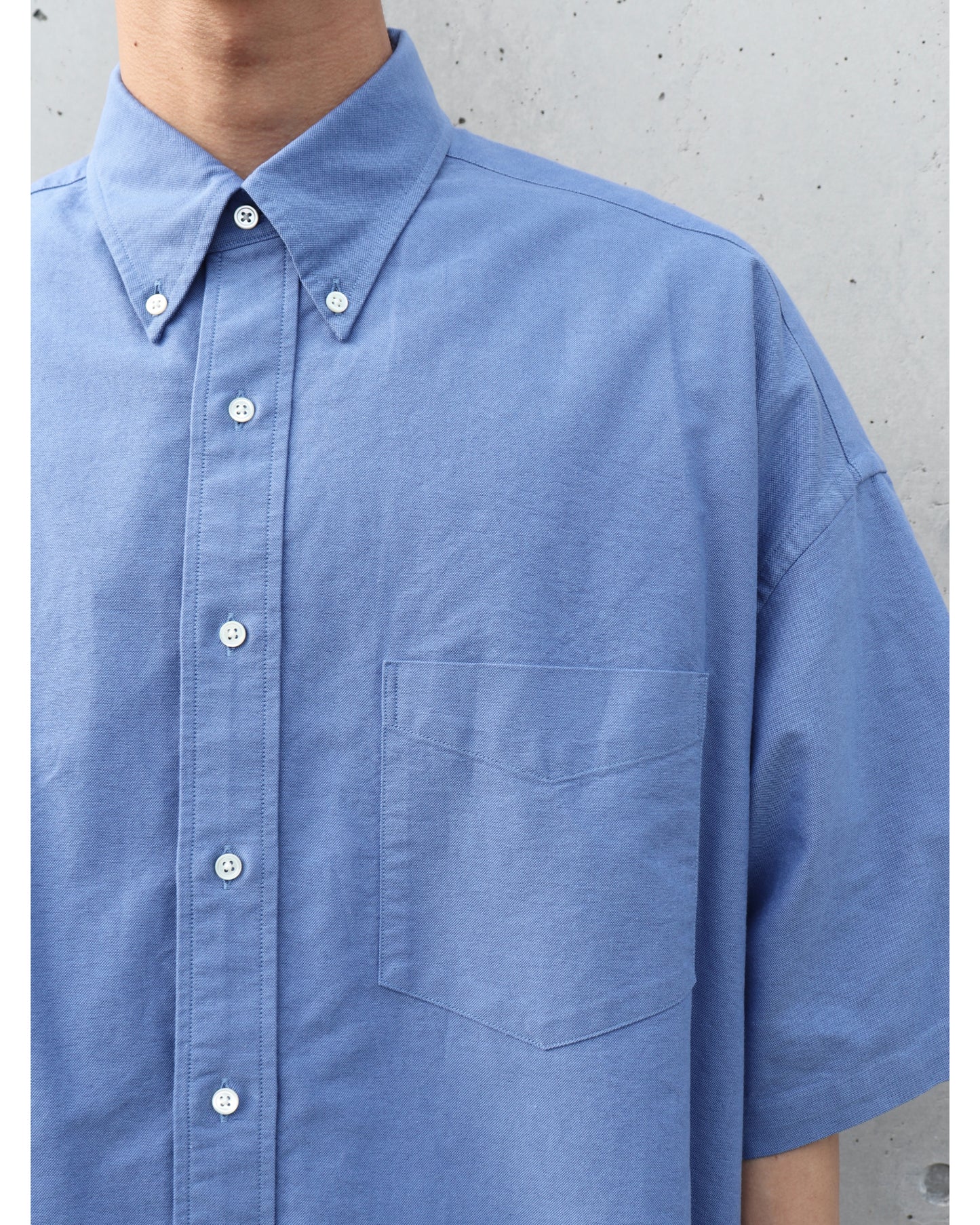 Oxford S/S Oversized B.D Shirt SAX