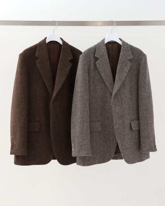 LAMA SHETLAND WOOL TWEED OVER JACKET