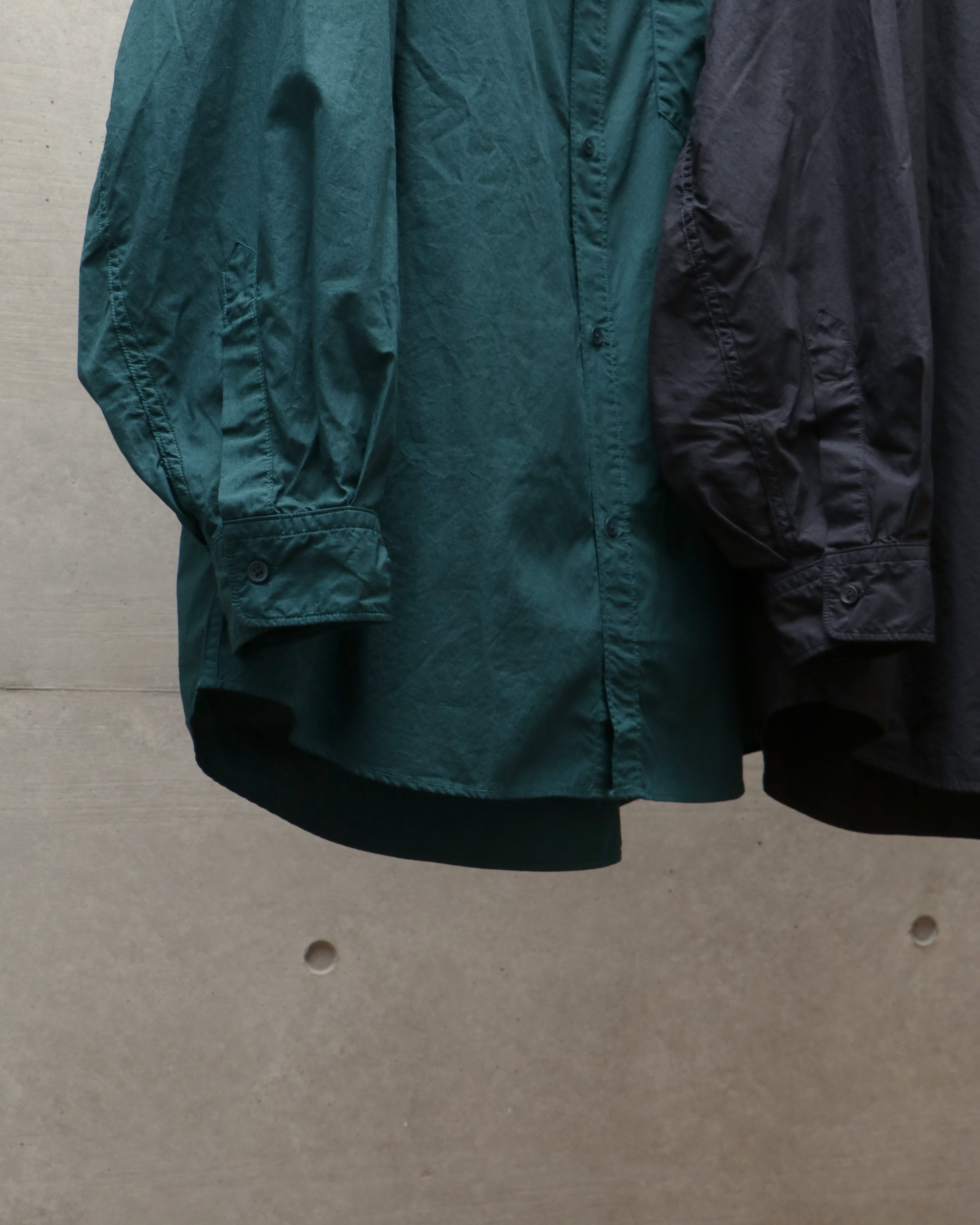 Garment Dyed Suvin Typewriter Oversized Hooded Shirt