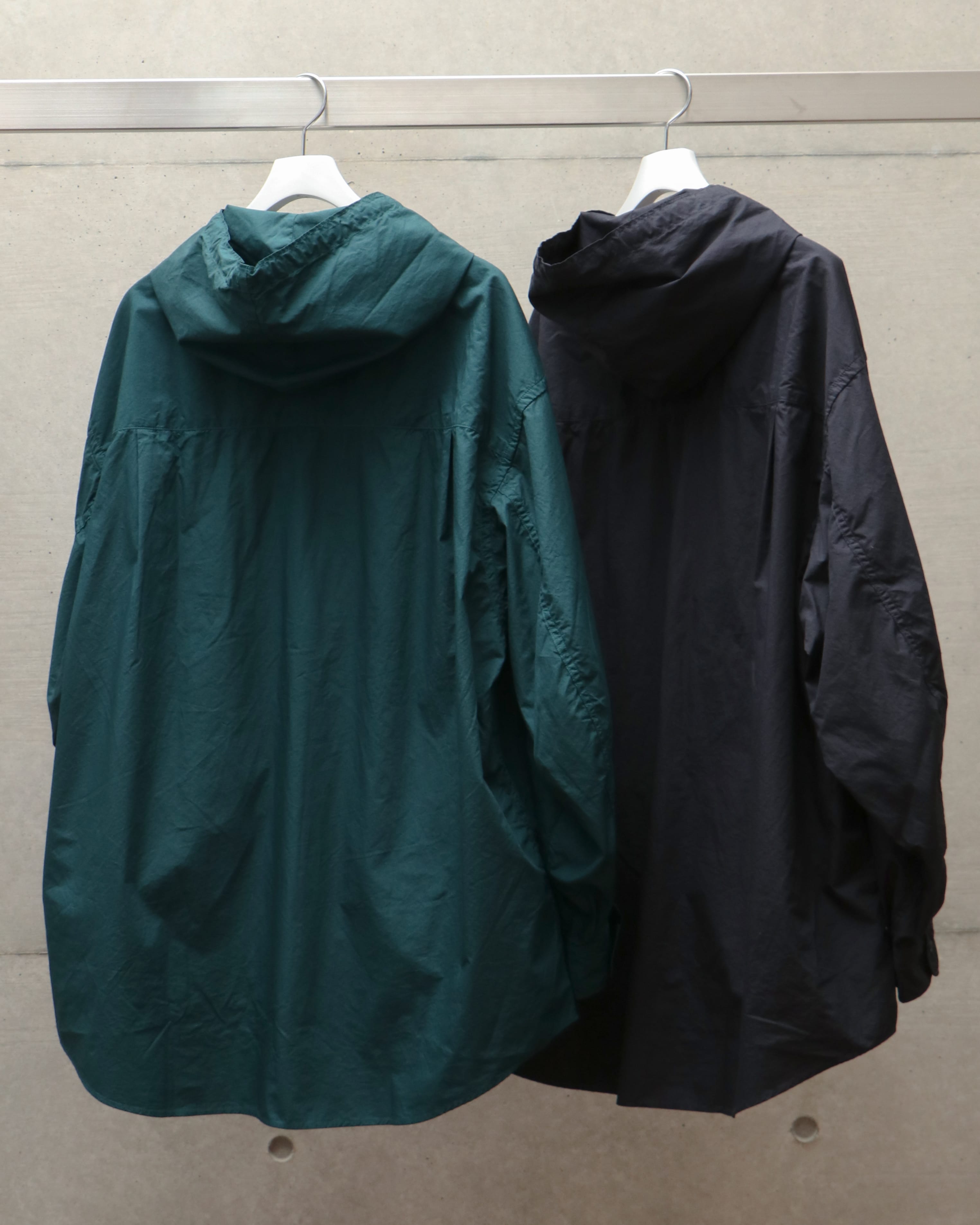 Garment Dyed Suvin Typewriter Oversized Hooded Shirt – TIME