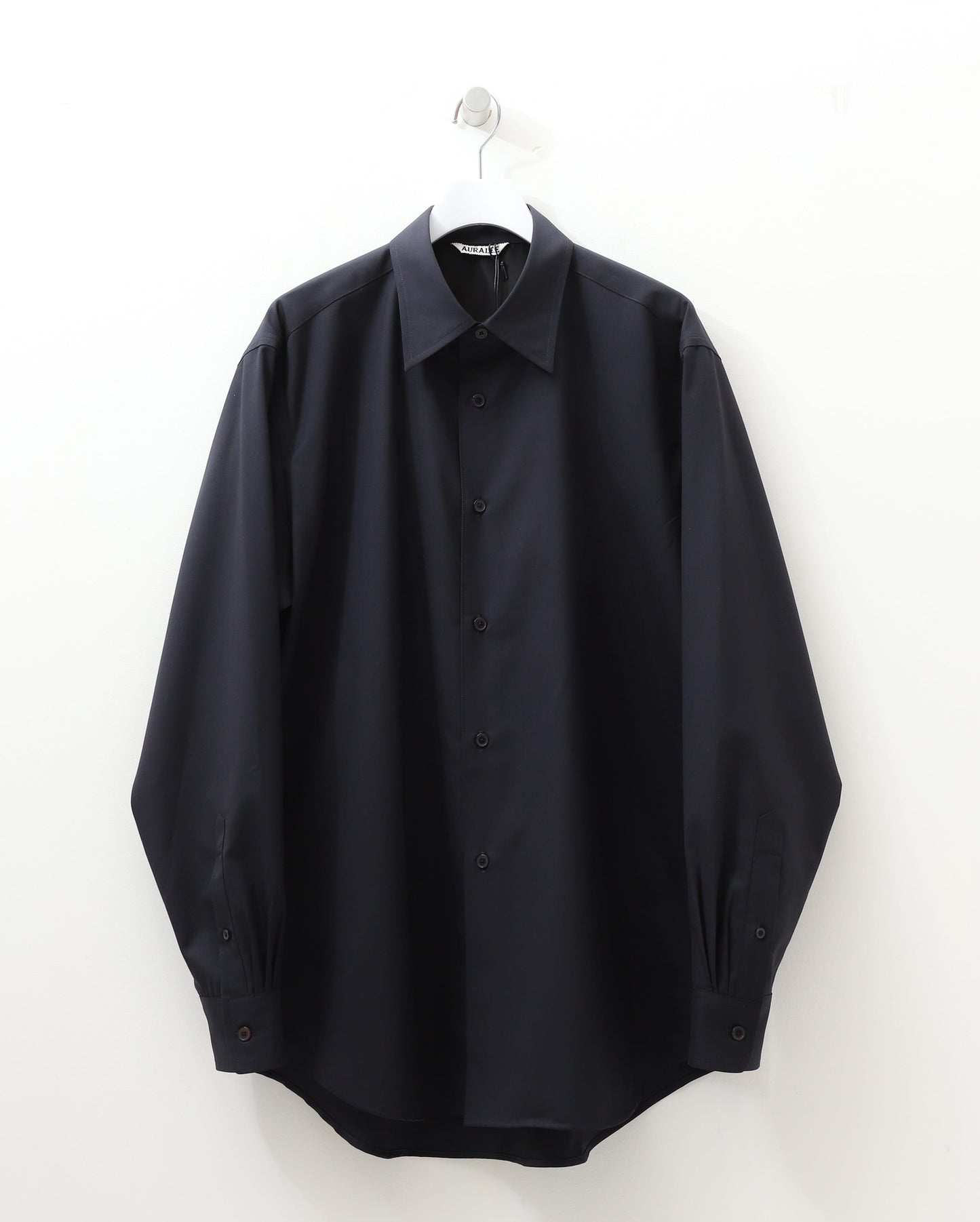 SUPER FINE TROPICAL WOOL SHIRT DARK NAVY