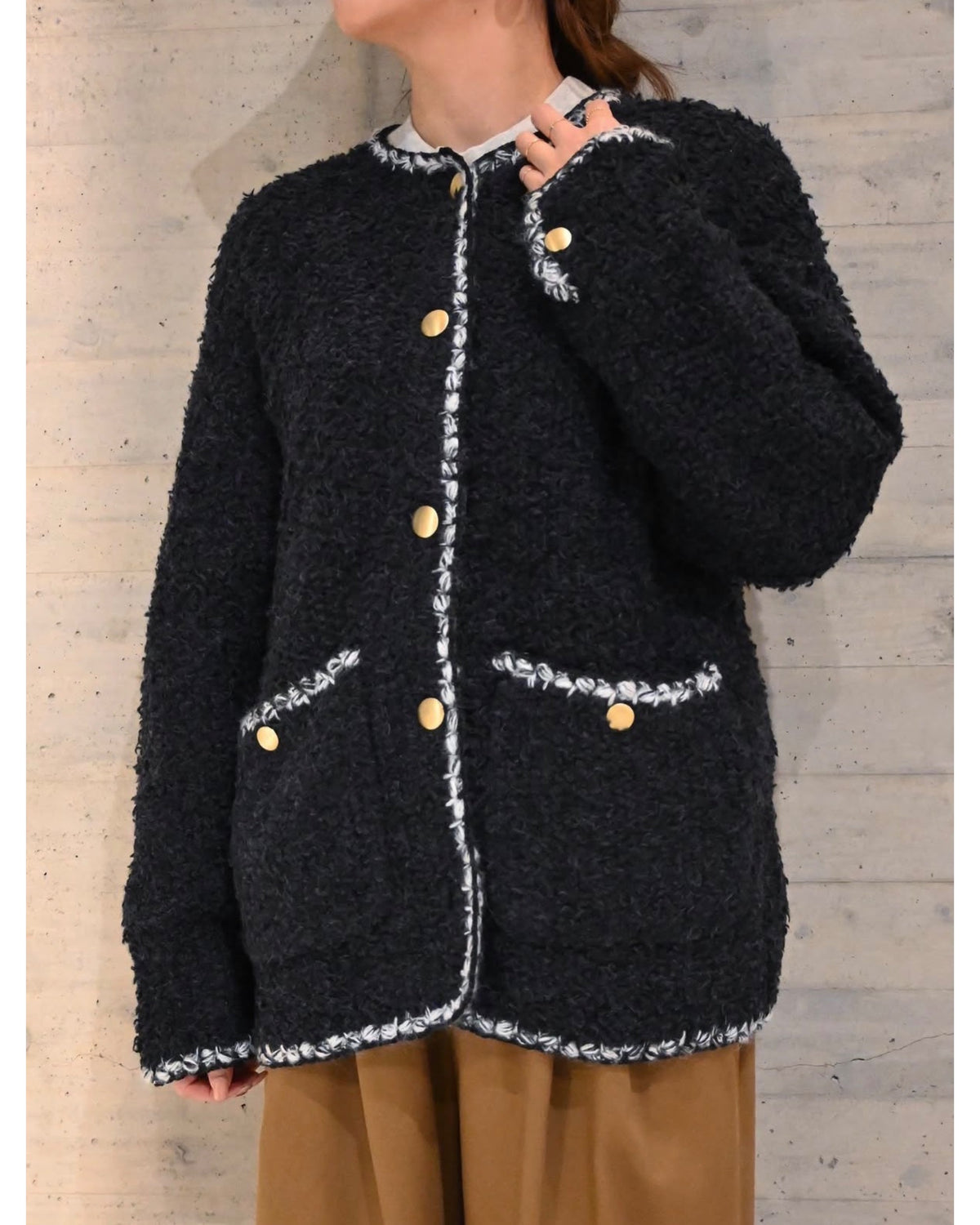 TWEED KNIT CARDIGAN