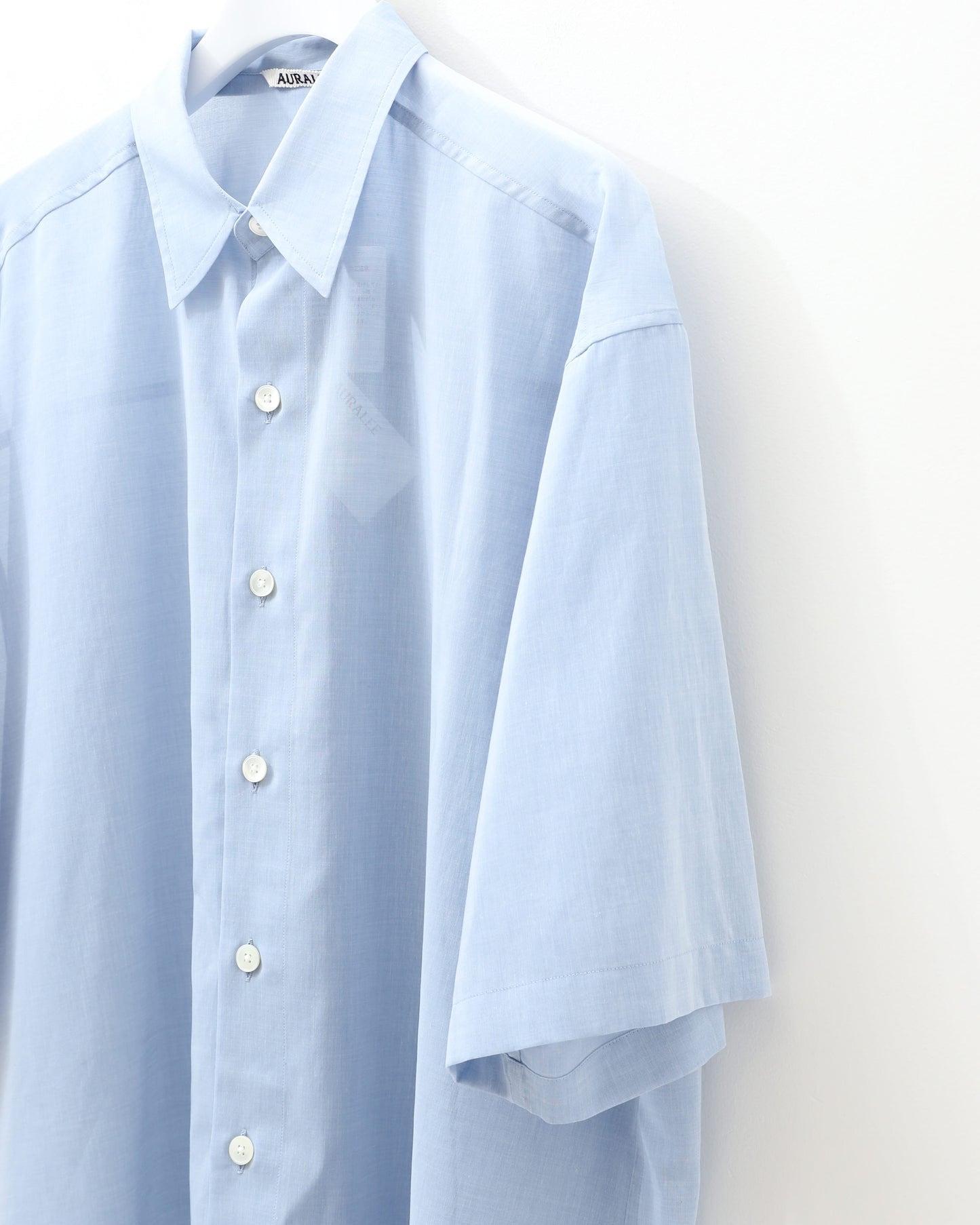 HARD TWIST FINK ORGANDY HALF SLEEVED SHIRT SAX BLUE