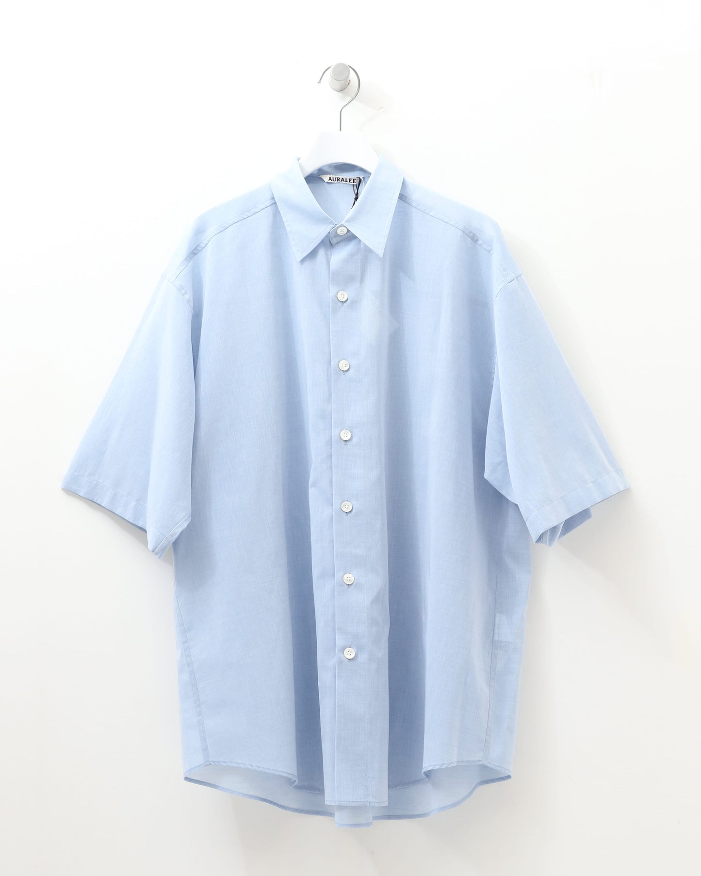 HARD TWIST FINK ORGANDY HALF SLEEVED SHIRT SAX BLUE