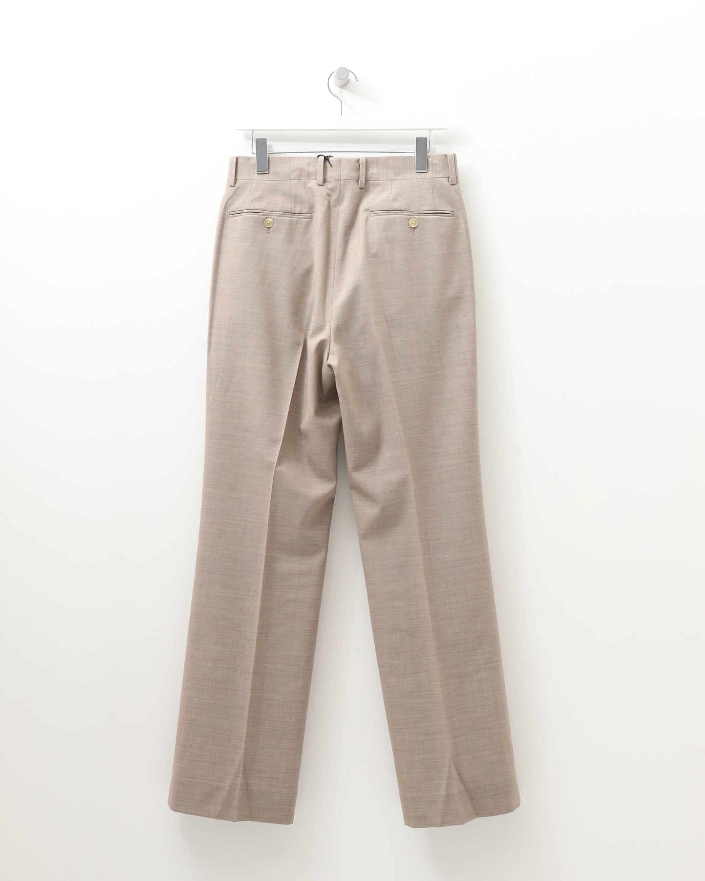 SUPER FINE TROPICAL WOOL SLACKS TOP GRAY BEIGE