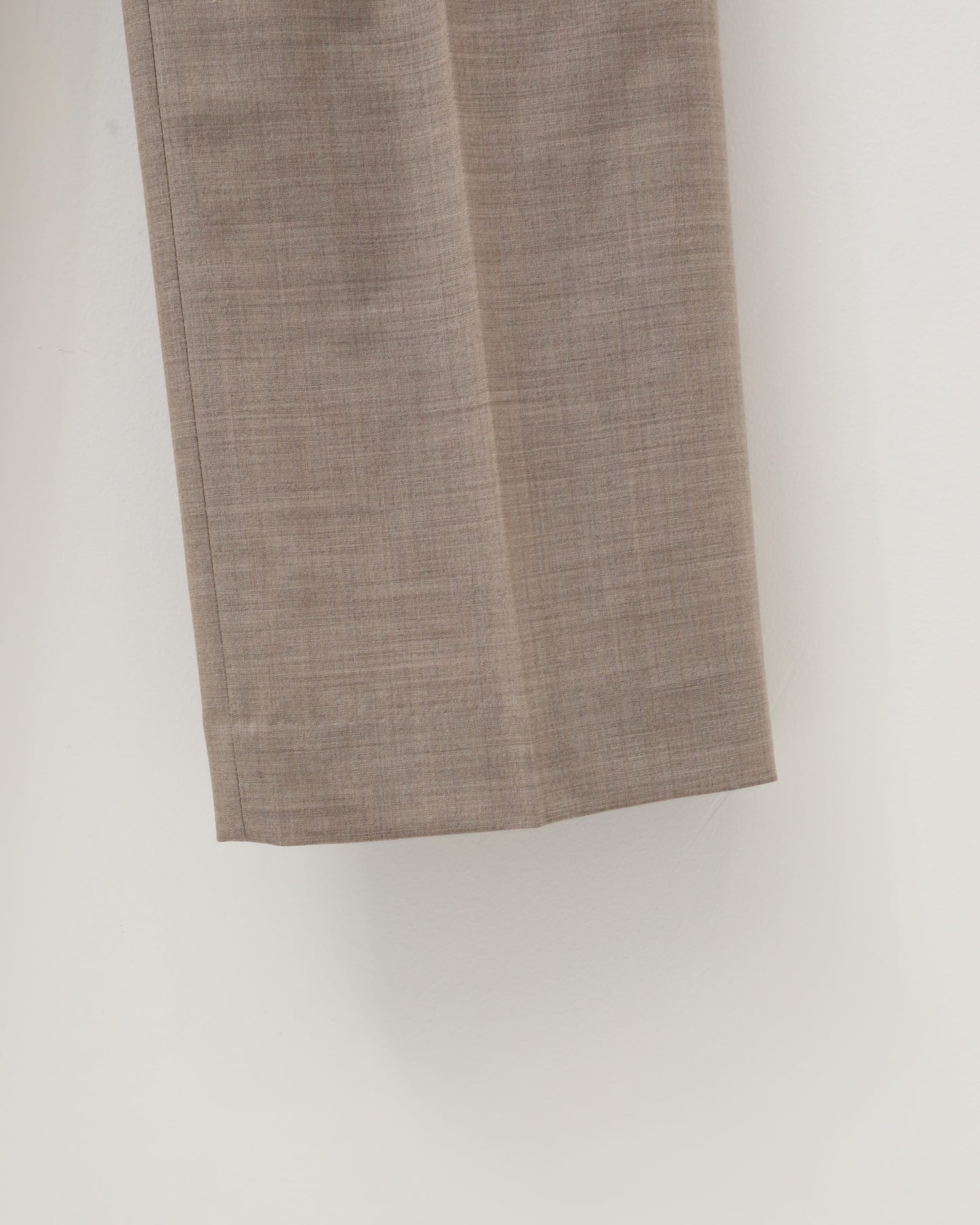 SUPER FINE TROPICAL WOOL SLACKS TOP GRAY BEIGE