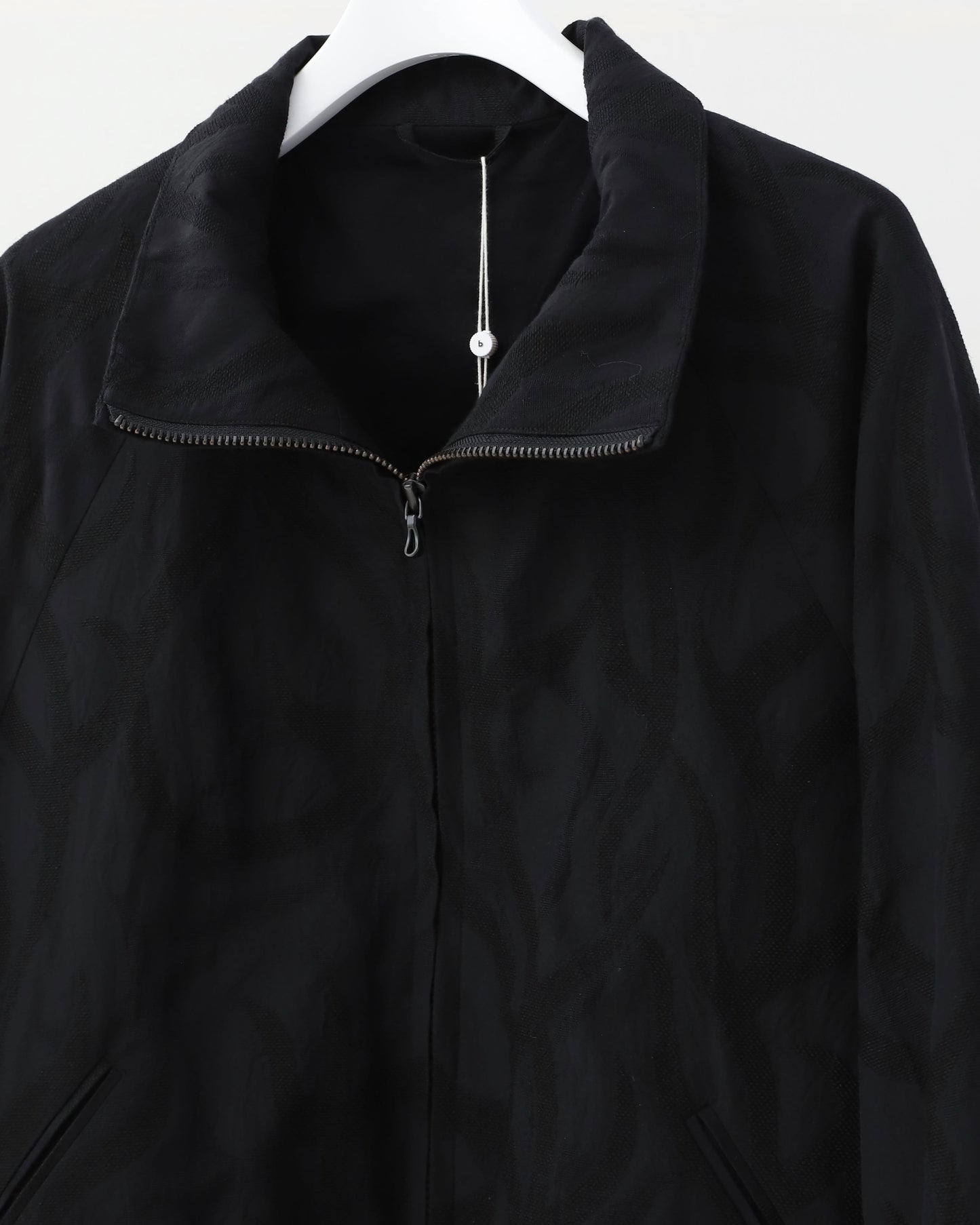 Solid Tribal Camo Standing Collar Blouson BLACK