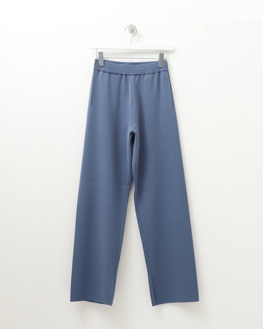 WOOL RECYCLE POLYESTER HIGH GAUGE KNIT PANTS
