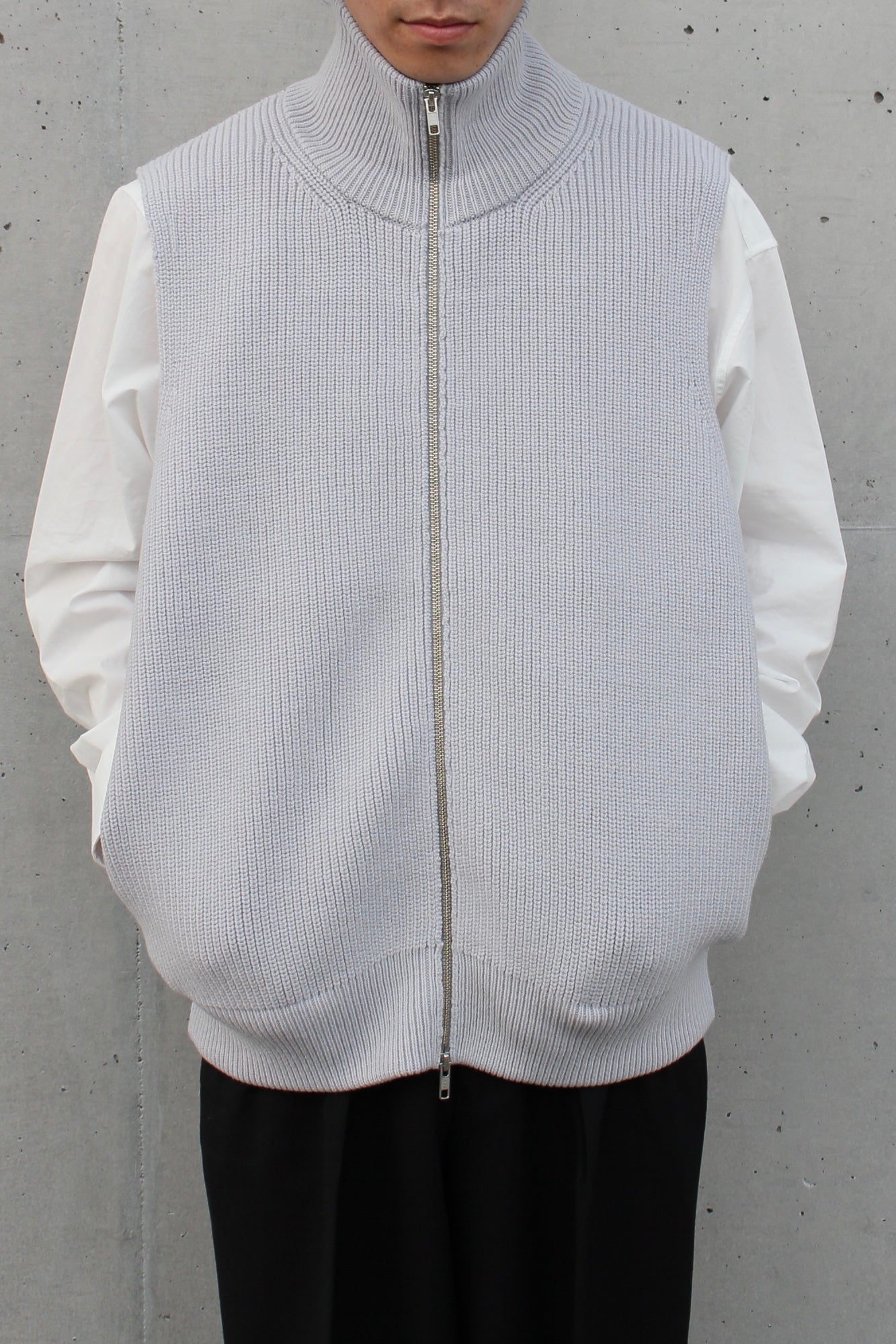 日本未入荷 るぴころ様 Oversized Drivers Vest Zip Knit ベスト