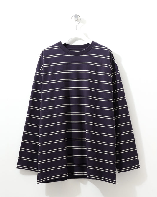 Hord Twisted Border Jersey L/S Tee NAVY BORDER