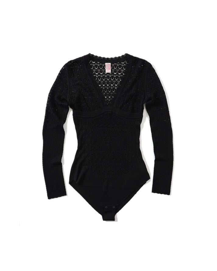 LACE KNIT V-NECK BODYSUITS – TIME AFTER TIME