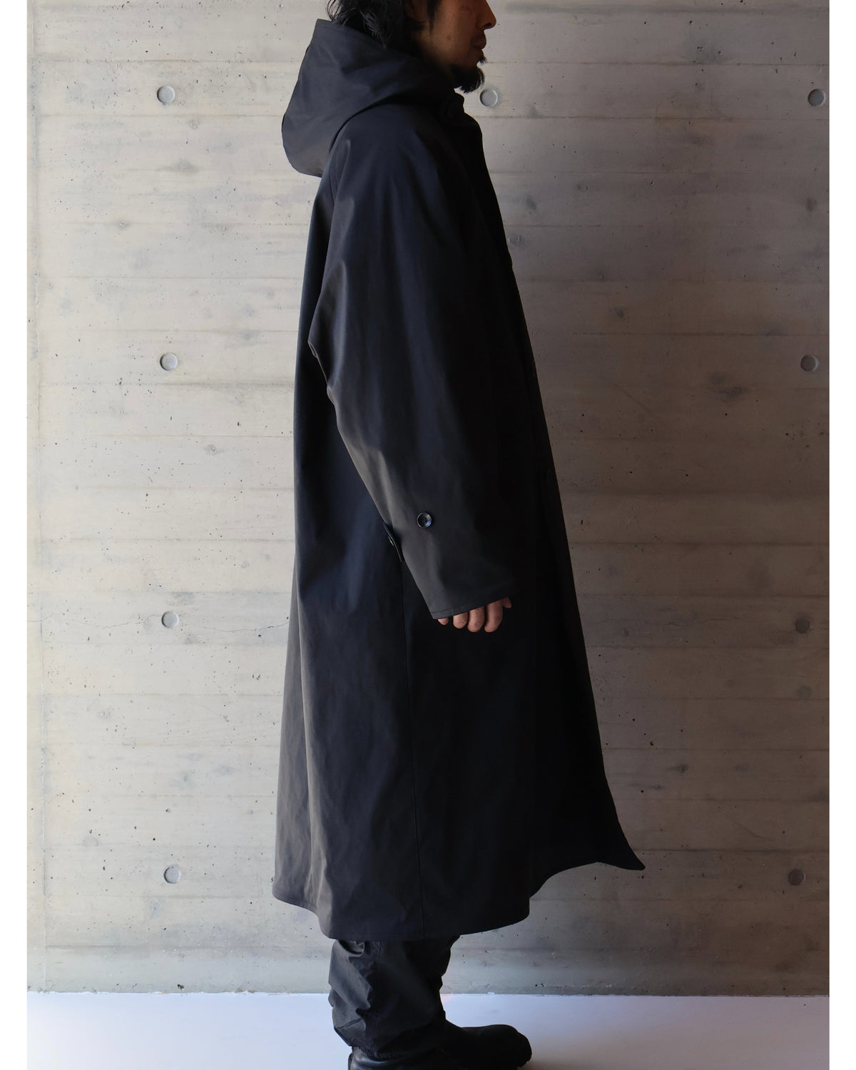 【Ten c × COMOLI】 HOODED COAT BLACK
