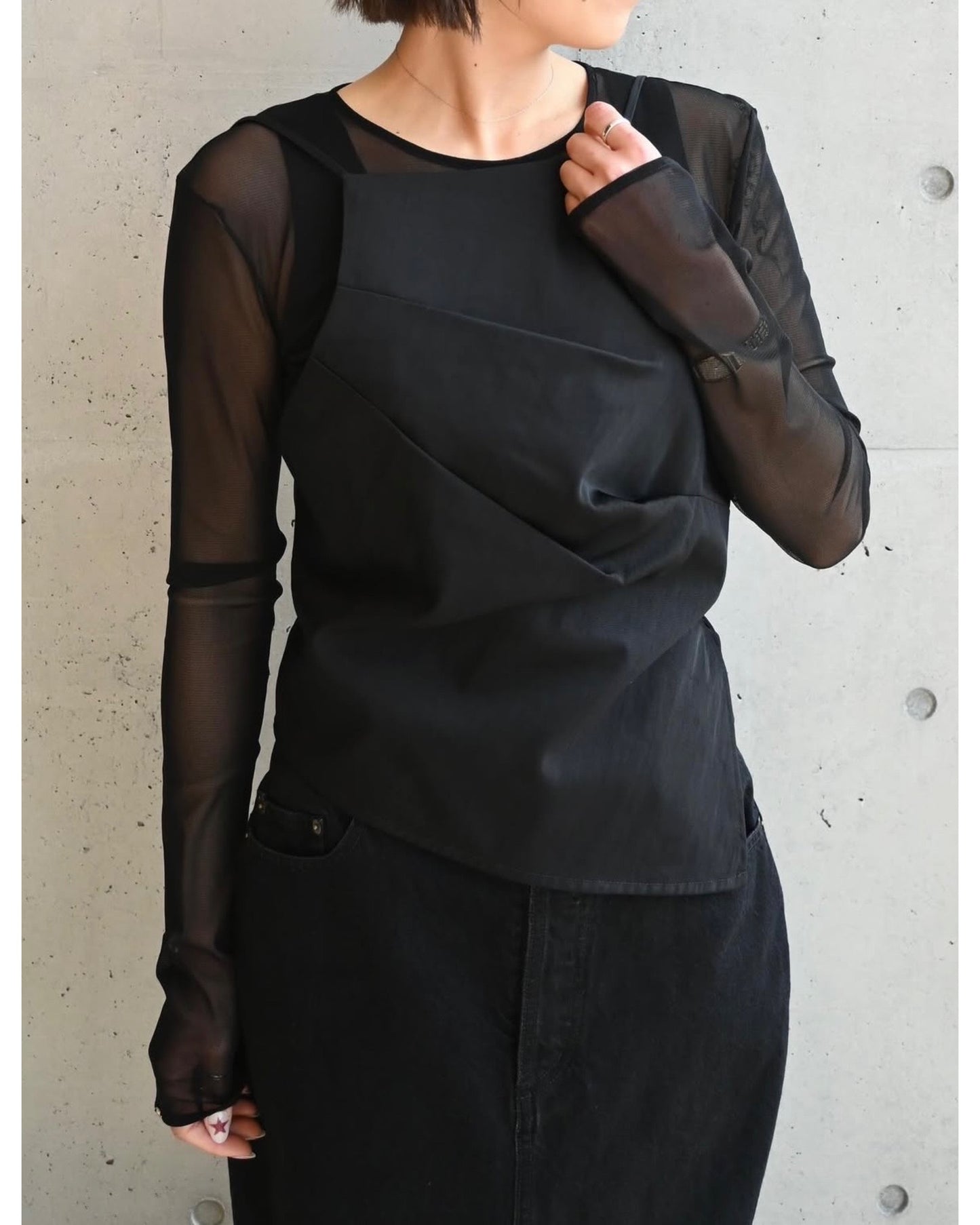 SHEER TULLE TOPS