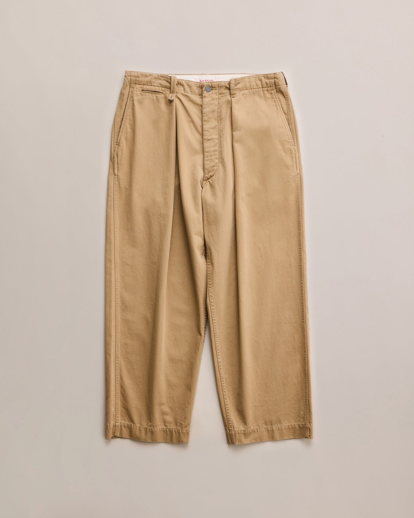 ALBARN(エイジドエフェクトリサイズドチノトラウザー) BEIGE