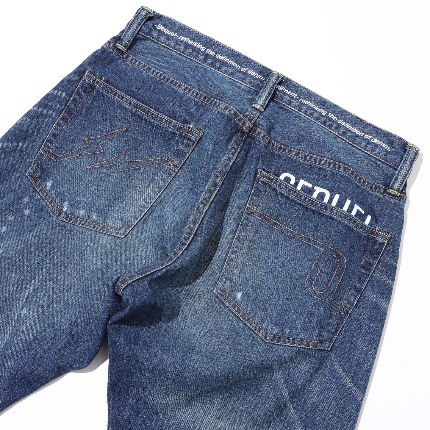 "FRAGMENT × SEQUEL" DAMAGE DENIM PANTS