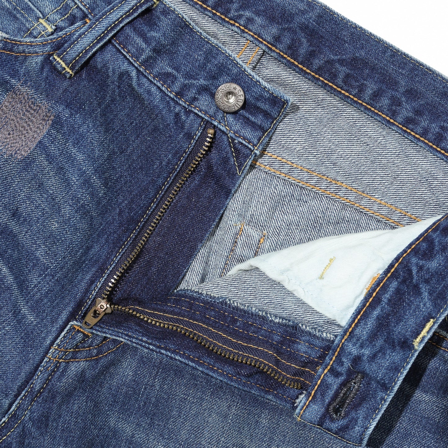 "FRAGMENT × SEQUEL" DAMAGE DENIM PANTS