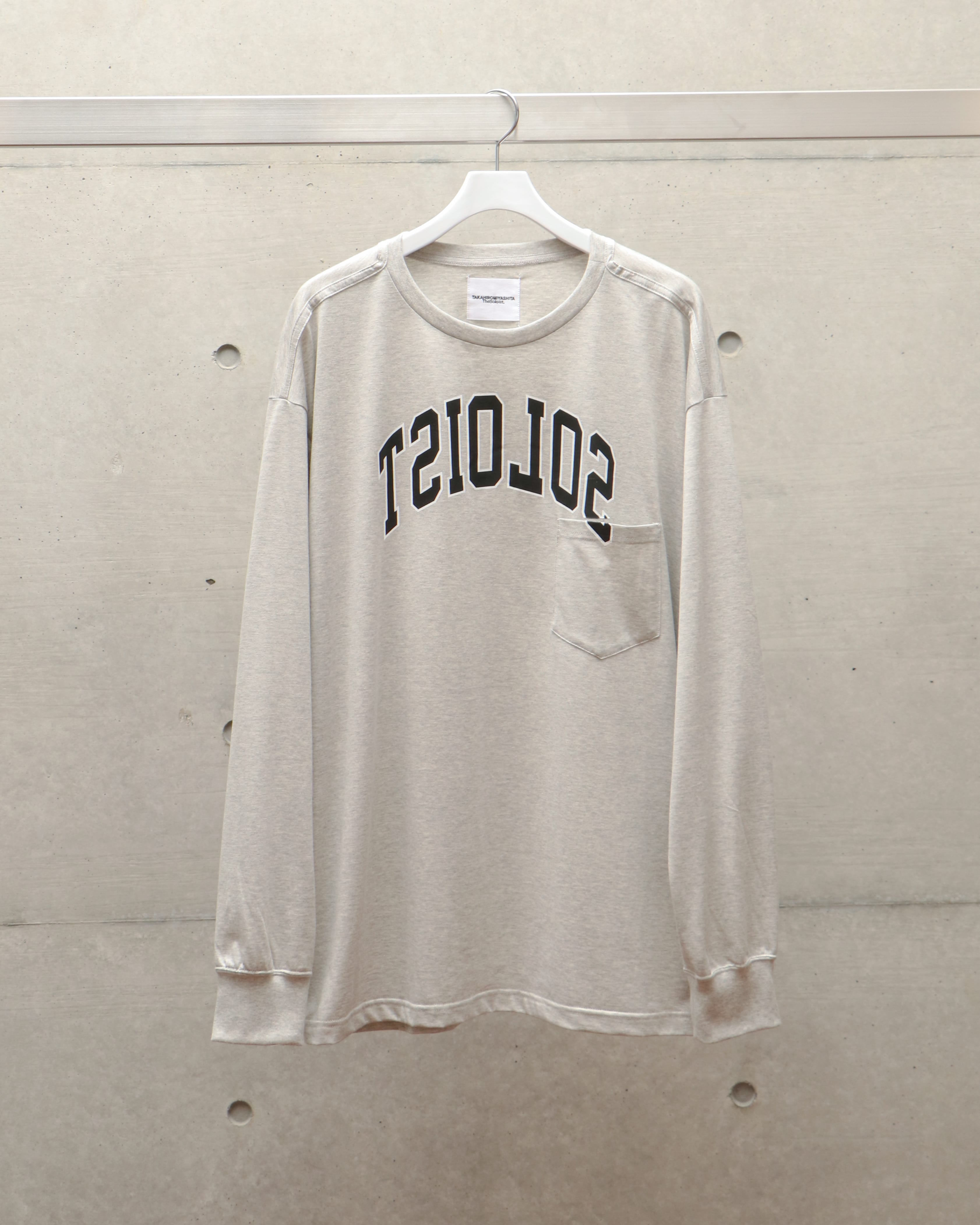 SOLOIST.(oversized l/s pocket tee) GRAY – TIME AFTER TIME