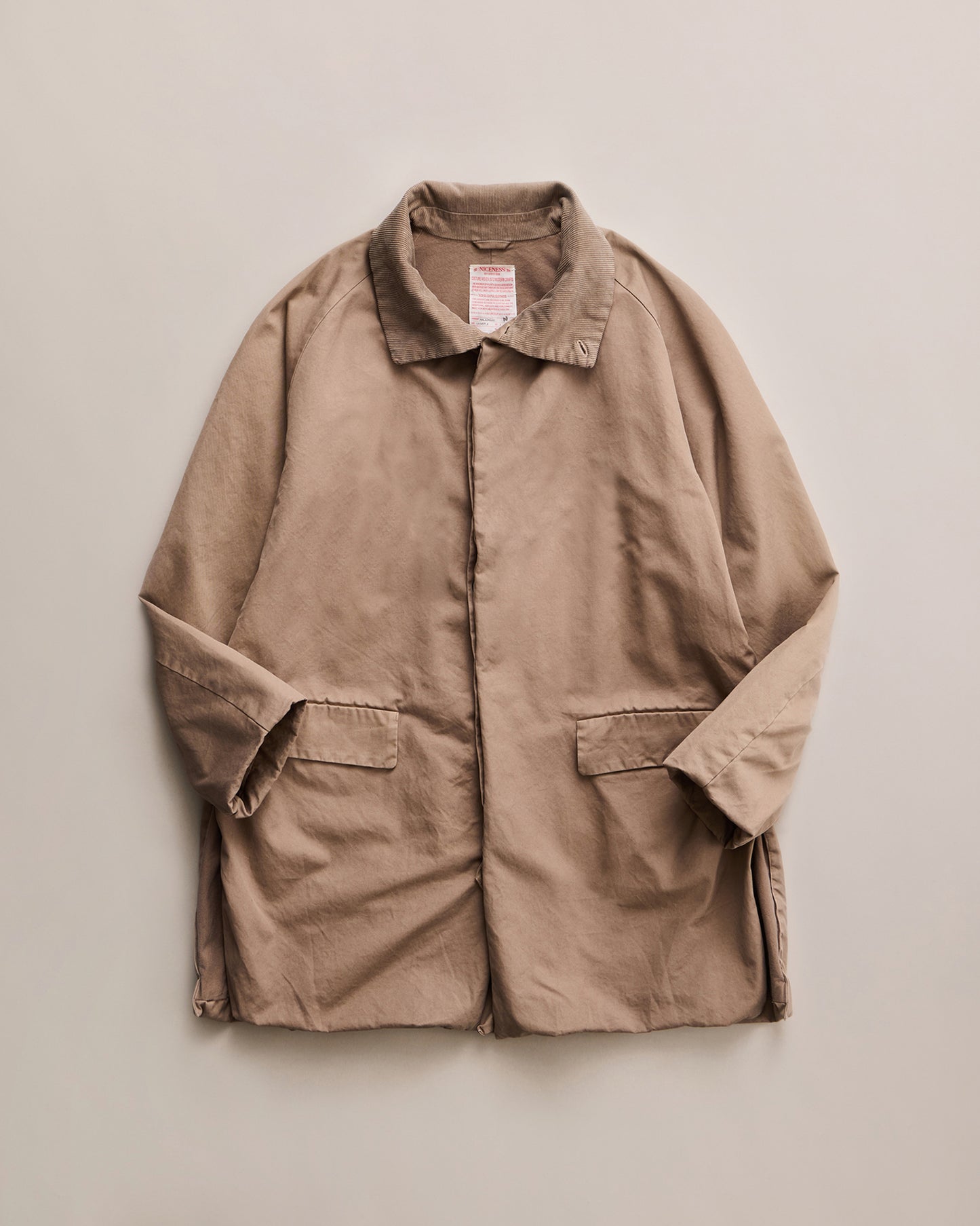 E.CALDER(プレミアムピマツイルローバーコート) BEIGE