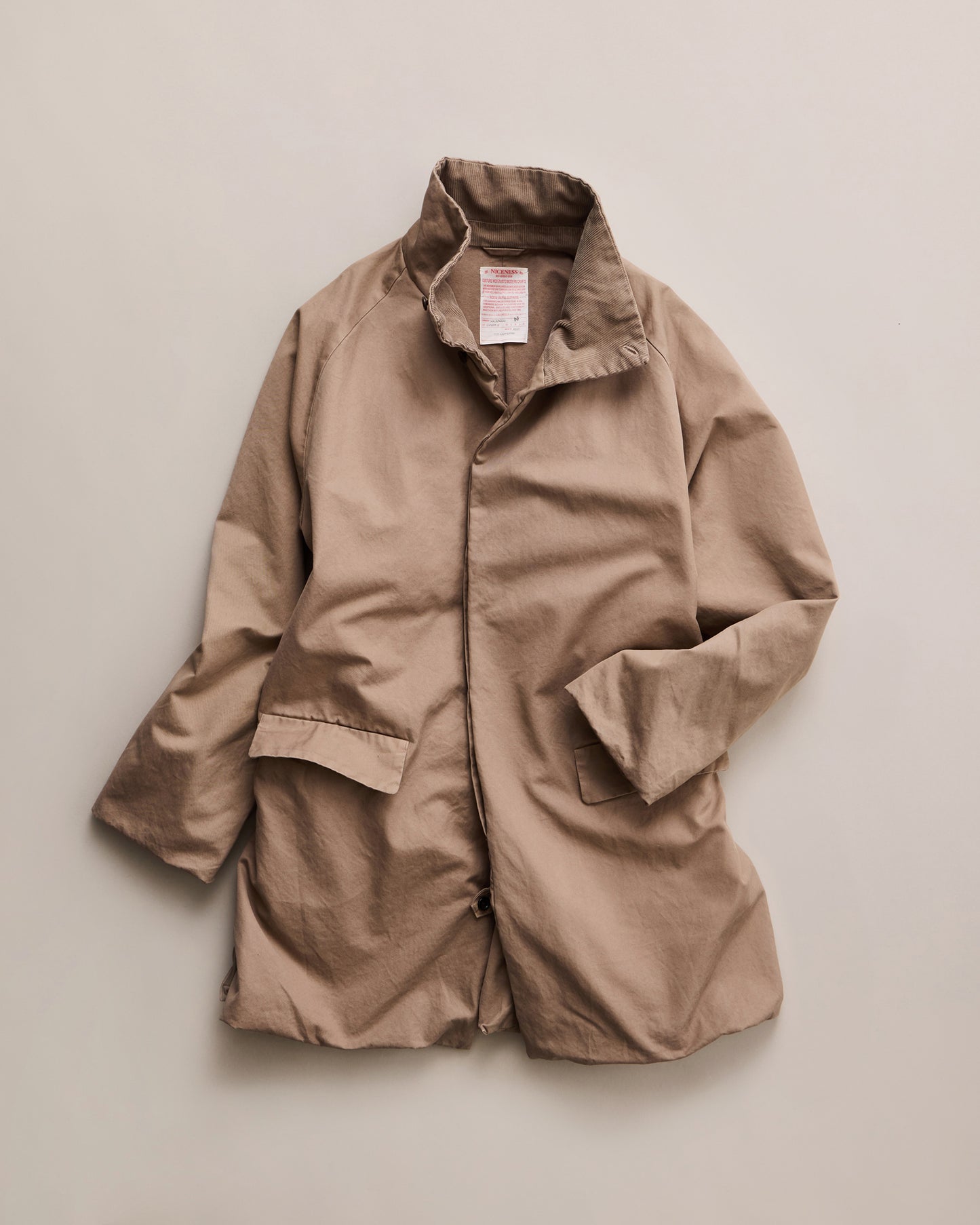 E.CALDER(プレミアムピマツイルローバーコート) BEIGE