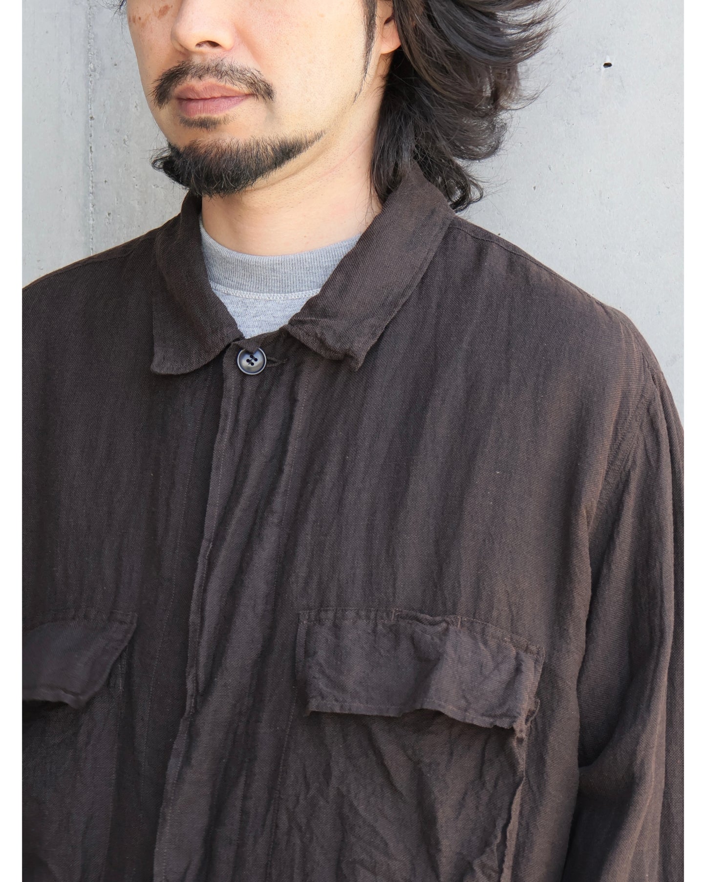 シルクコットン B.D.U.ジャケット BROWN