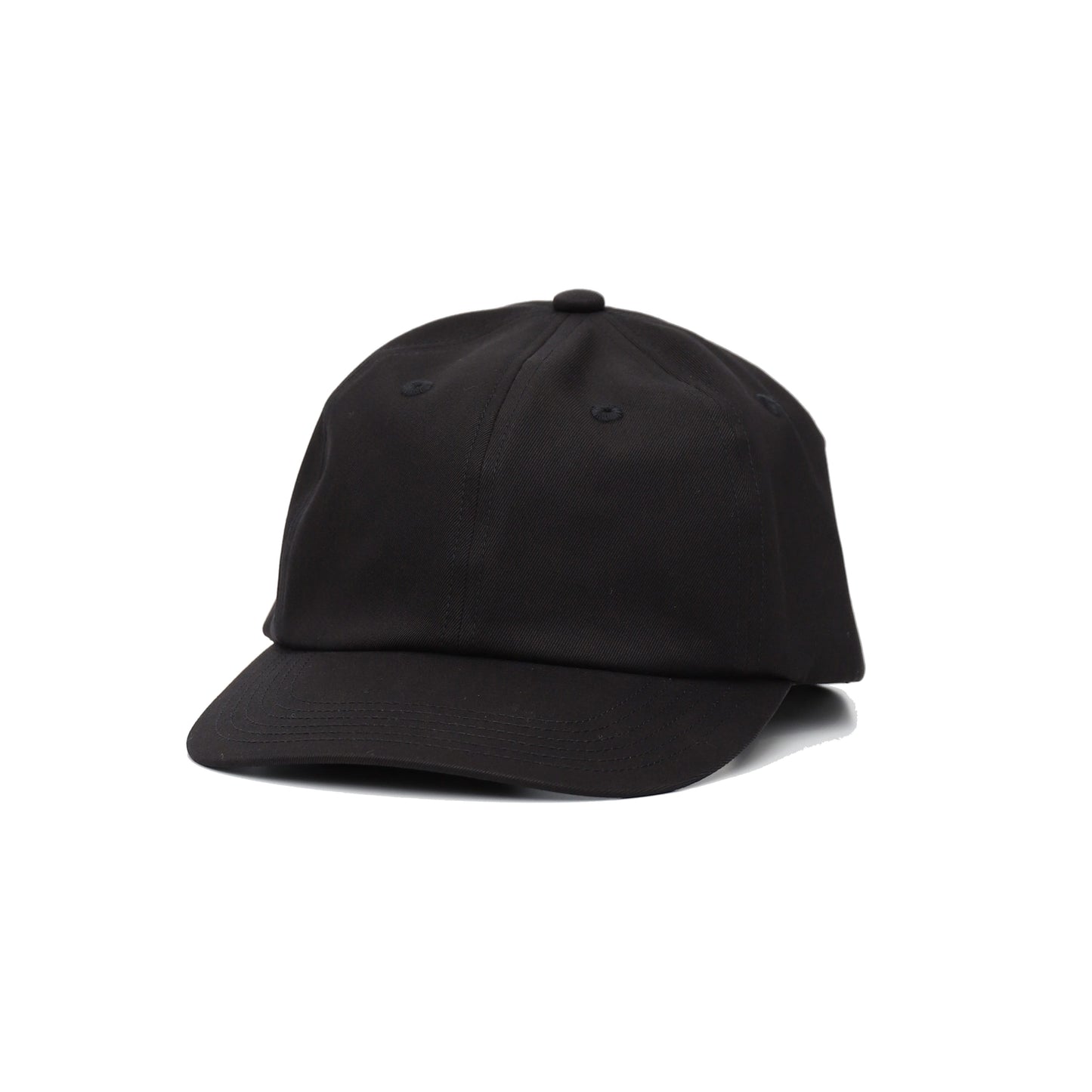 COTTON GABA 6PANEL CAP BLACK