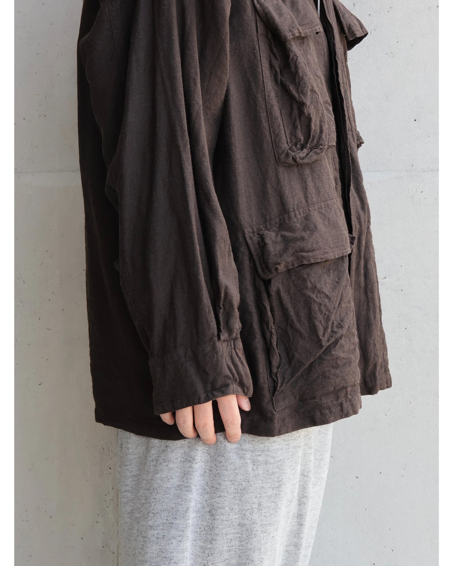 シルクコットン B.D.U.ジャケット BROWN