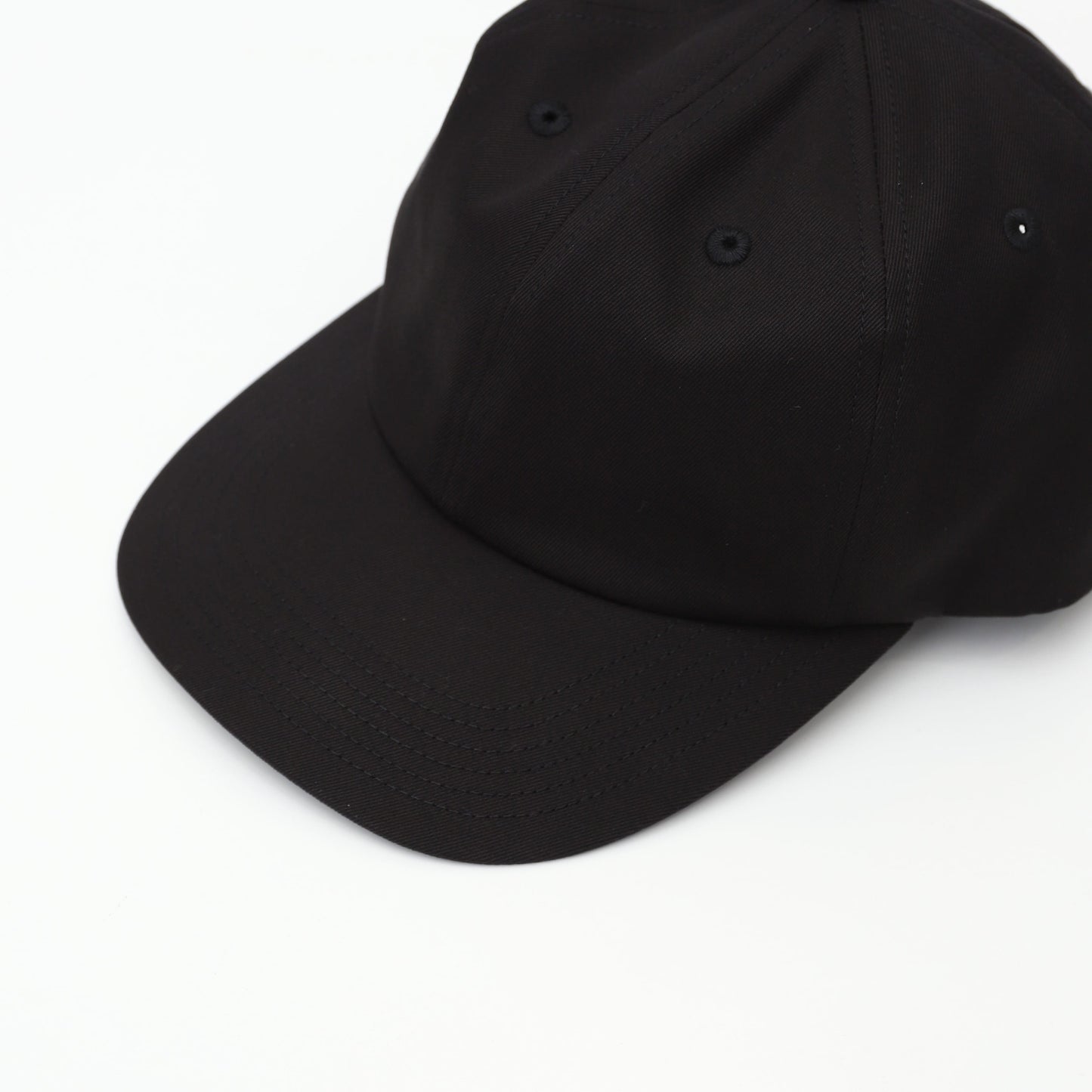 COTTON GABA 6PANEL CAP BLACK