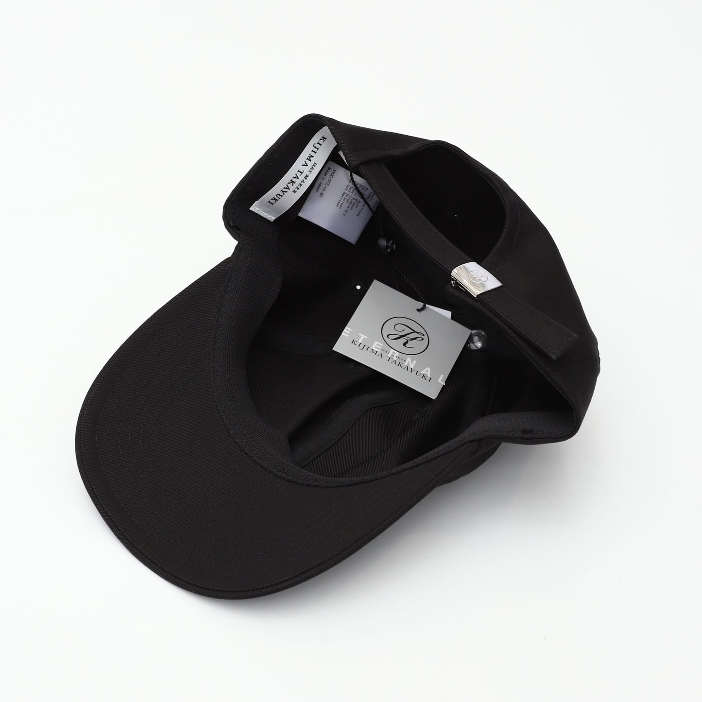 COTTON GABA 6PANEL CAP BLACK