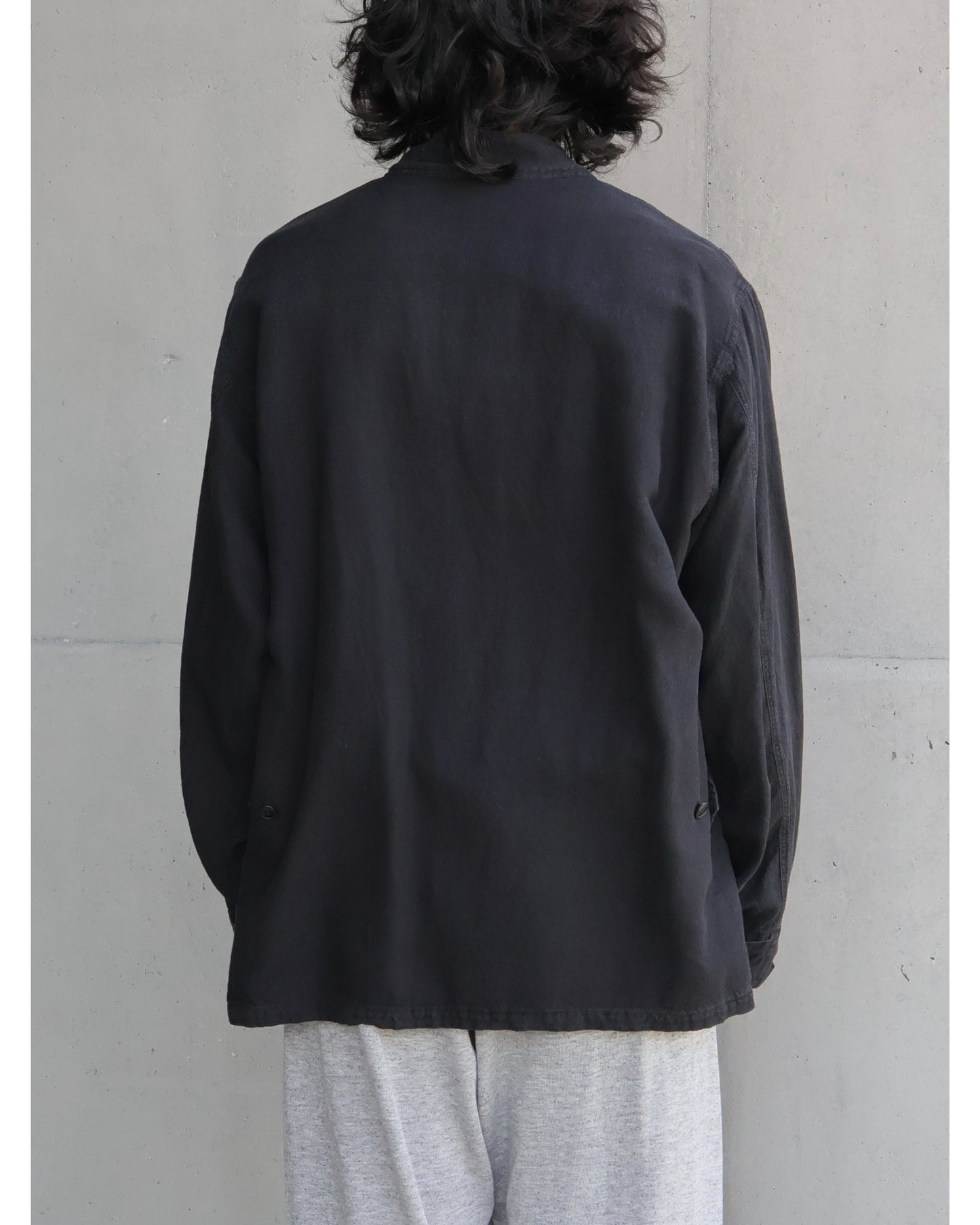 シルクコットン B.D.U.ジャケット FADE BLACK