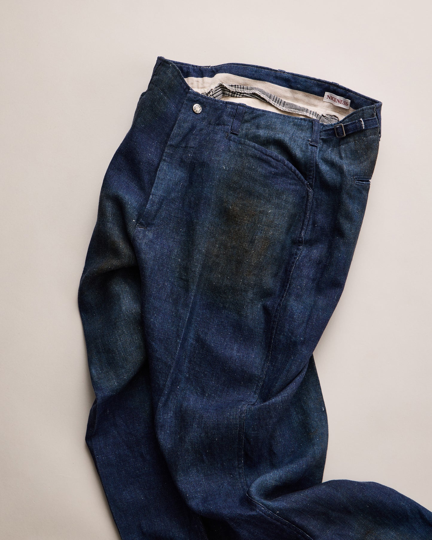 N.MORLEY(プリンテッドキャンバスフリスコトラウザー) INDIGO