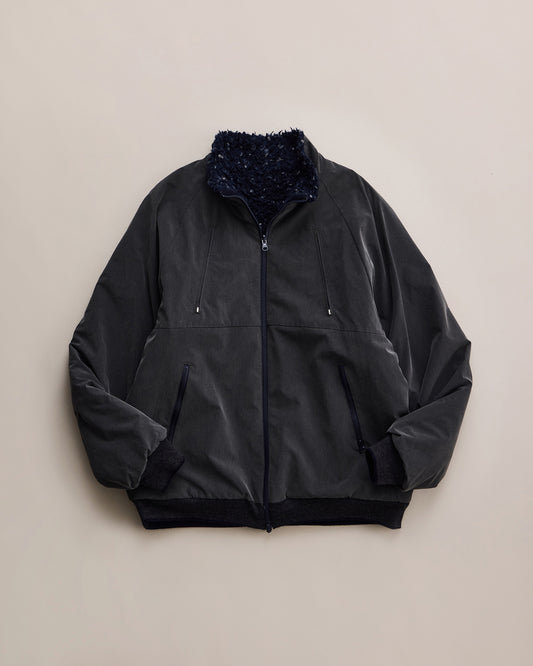 STATTON(縮絨ナイロンリバーシブルモールボアジャケット) GRAY×NAVY