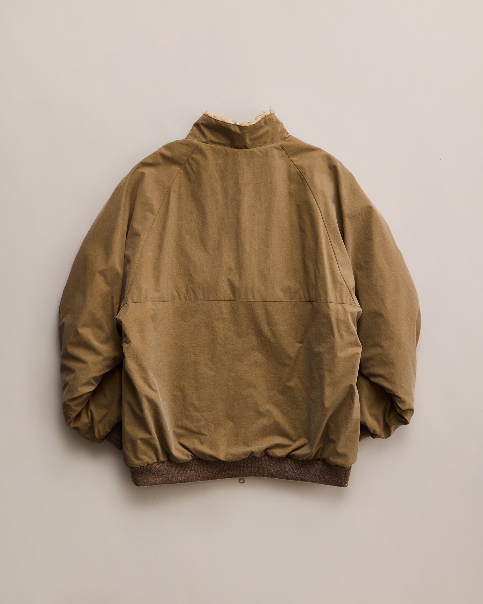 STATTON(縮絨ナイロンリバーシブルモールボアジャケット) BEIGE×BEIGE